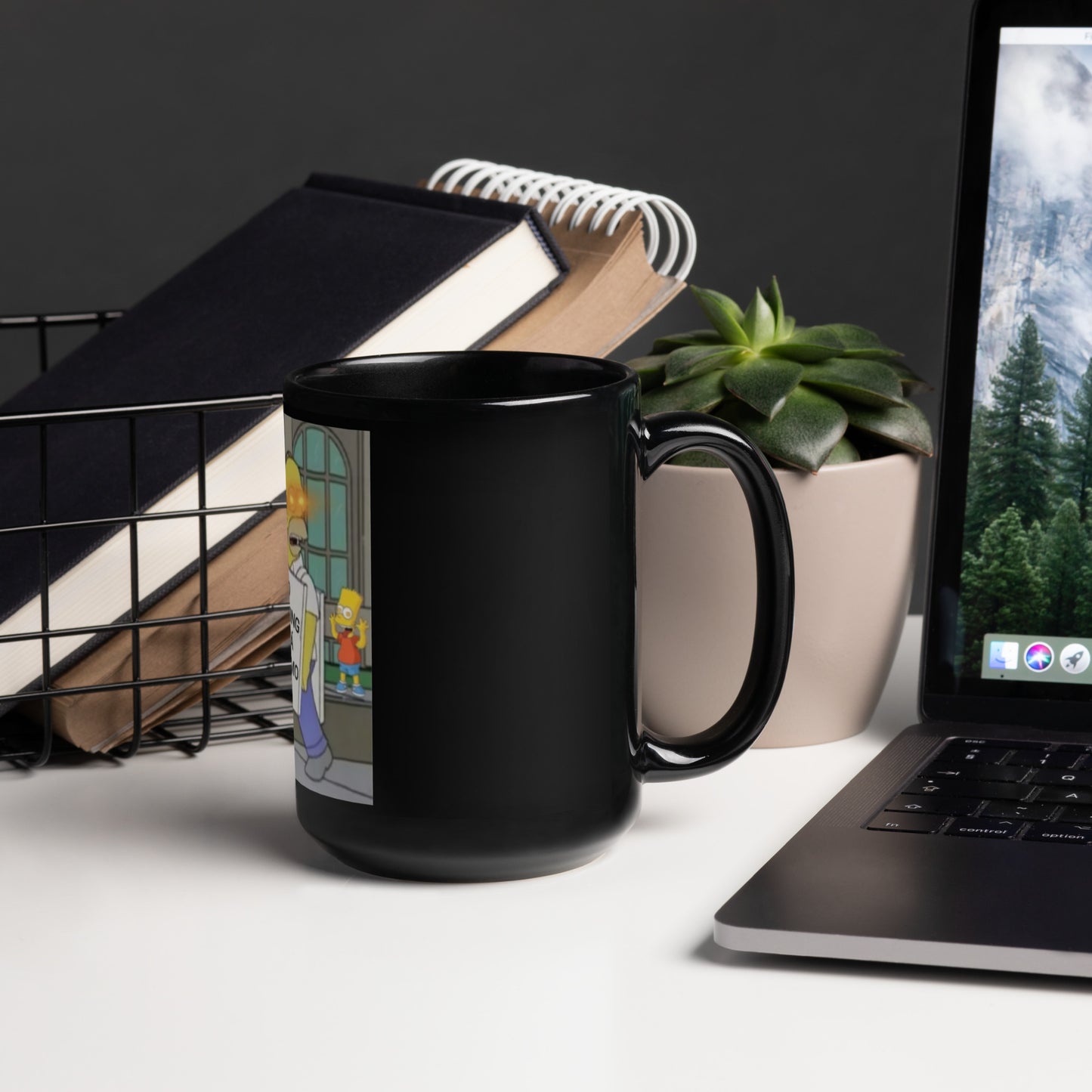 Caneca brilhante preta O Halving está próximo Acumule