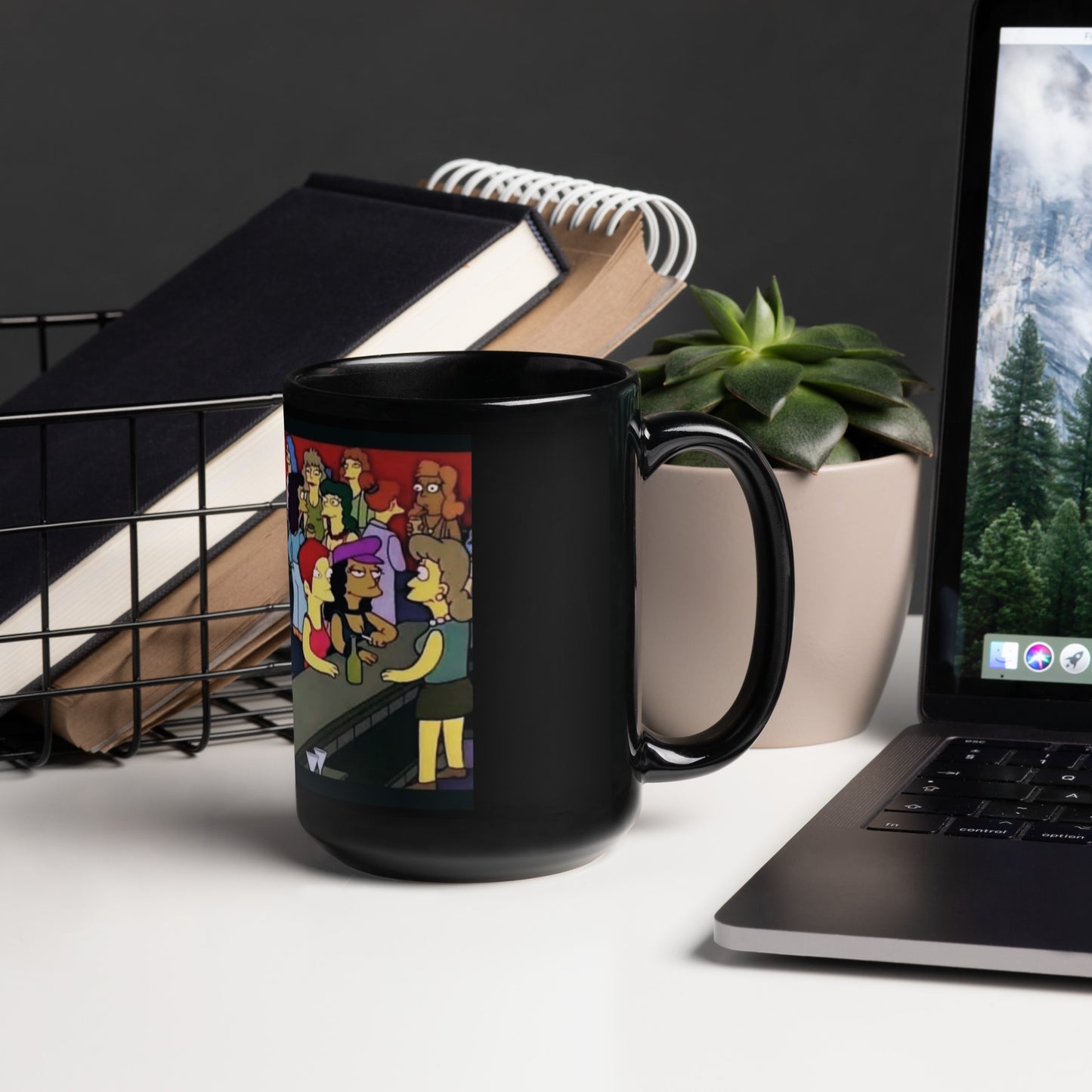 Caneca brilhante preta use A vida de um holder cripto