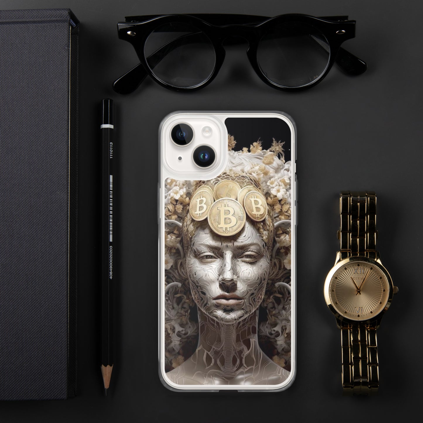 Capa para iPhone® Bitcoin A Deusa das Criptos