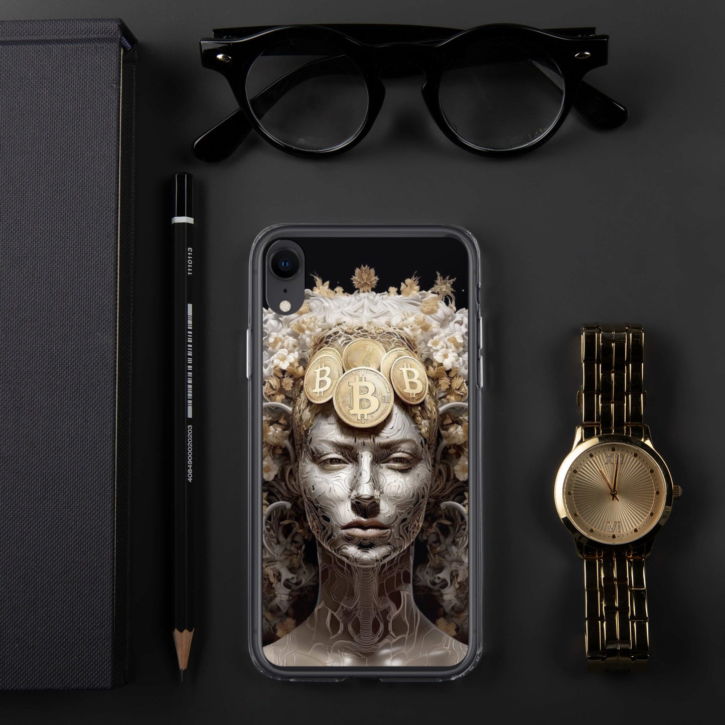 Capa para iPhone® Bitcoin A Deusa das Criptos
