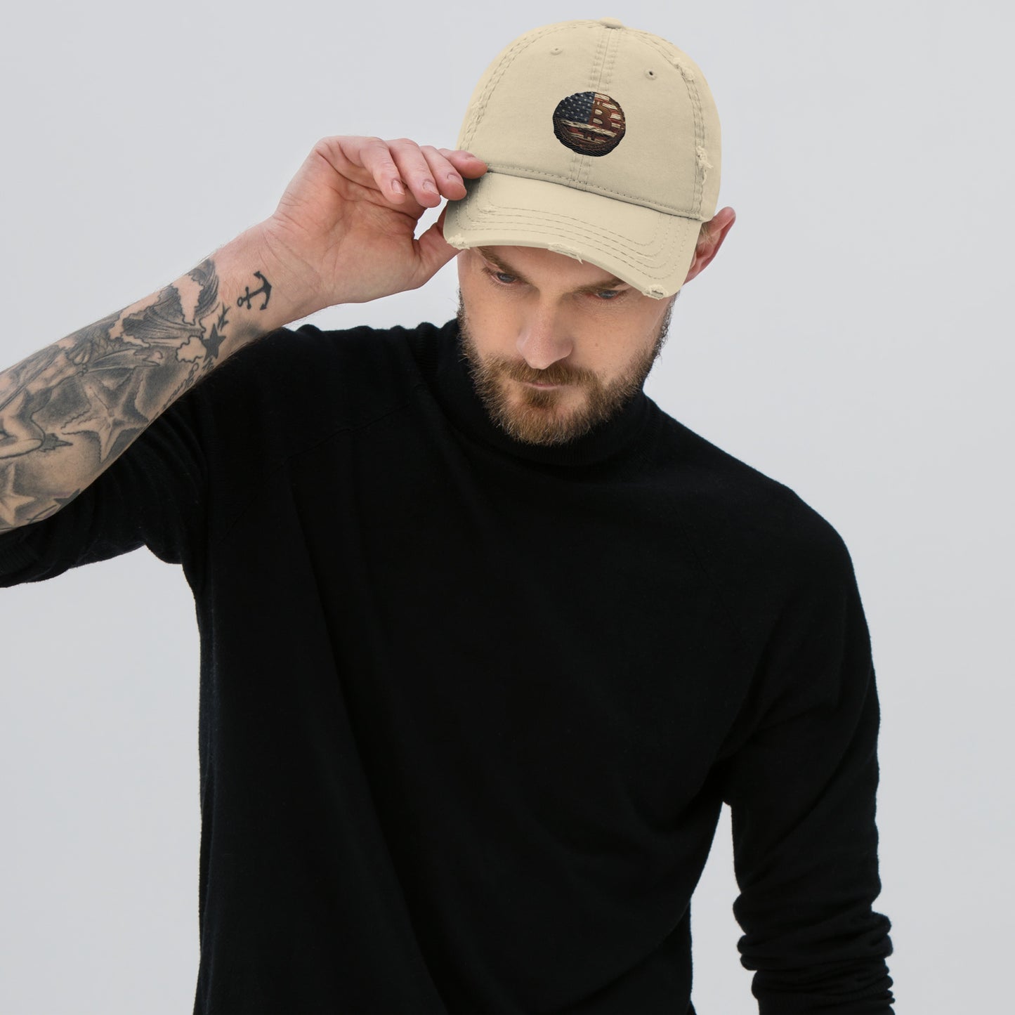 Boné Dad Hat Desgastado Boné BTC USA