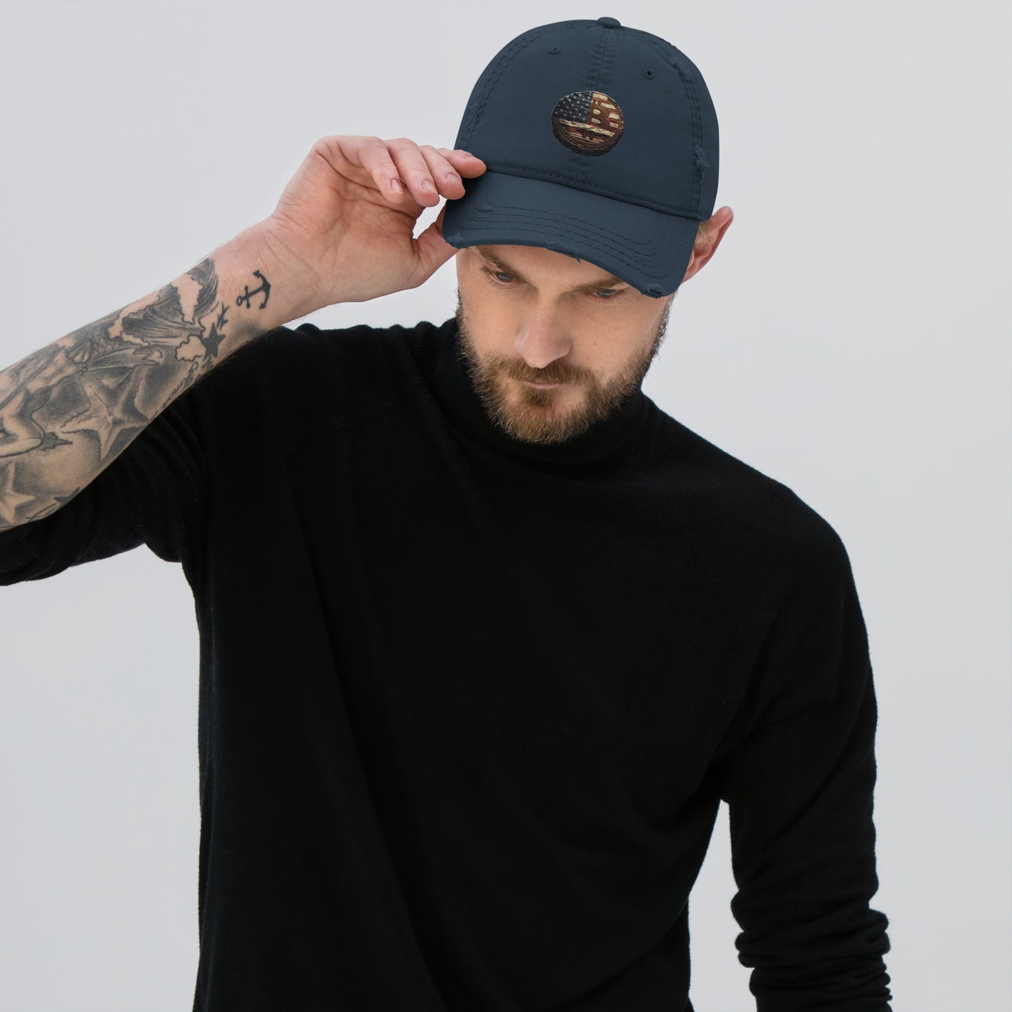 Boné Dad Hat Desgastado Boné BTC USA