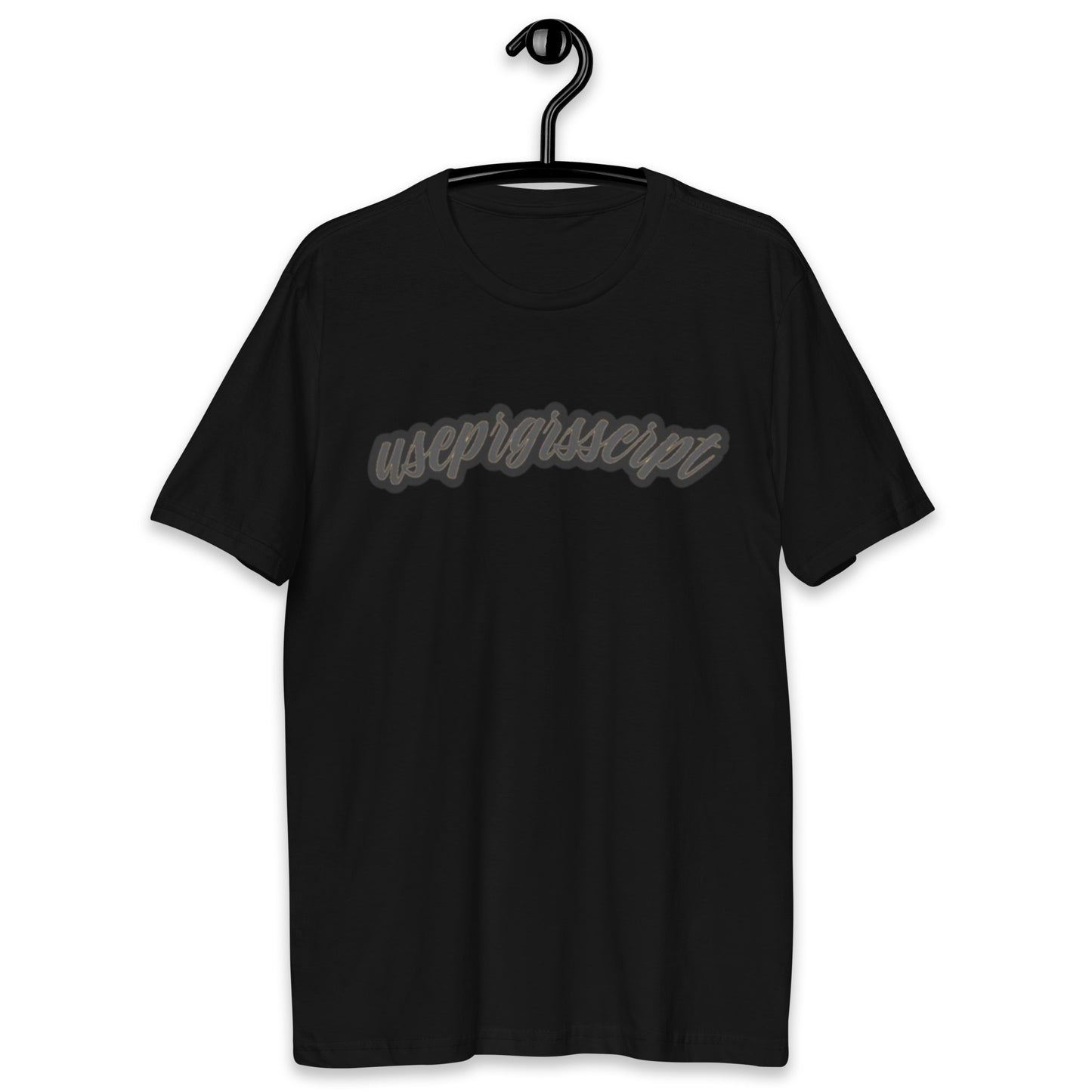Camiseta useprgrsscrpt greyscale