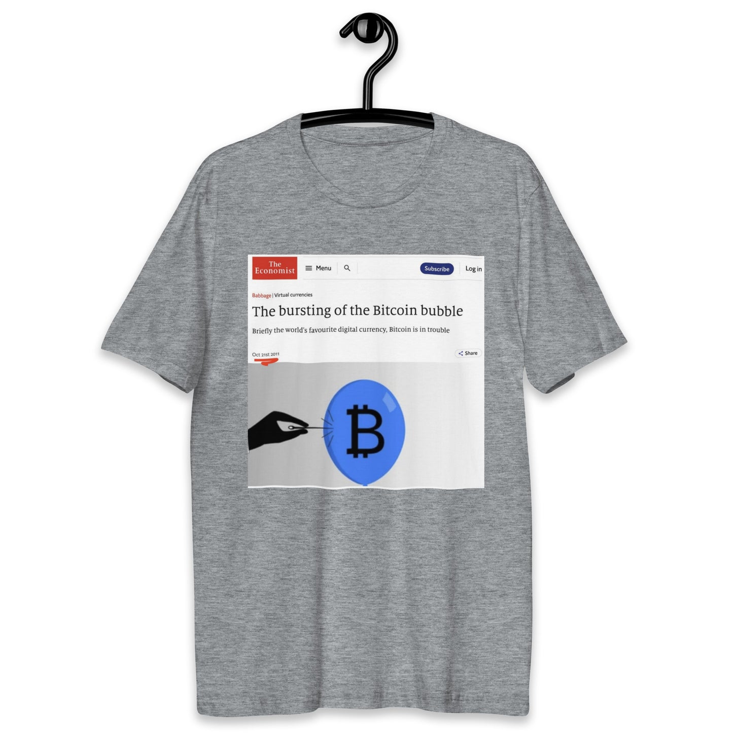 Camiseta A bolha do Bitcoin, a narrativa continuará existindo?