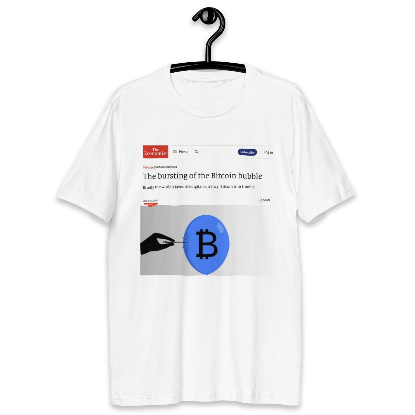 Camiseta A bolha do Bitcoin, a narrativa continuará existindo?