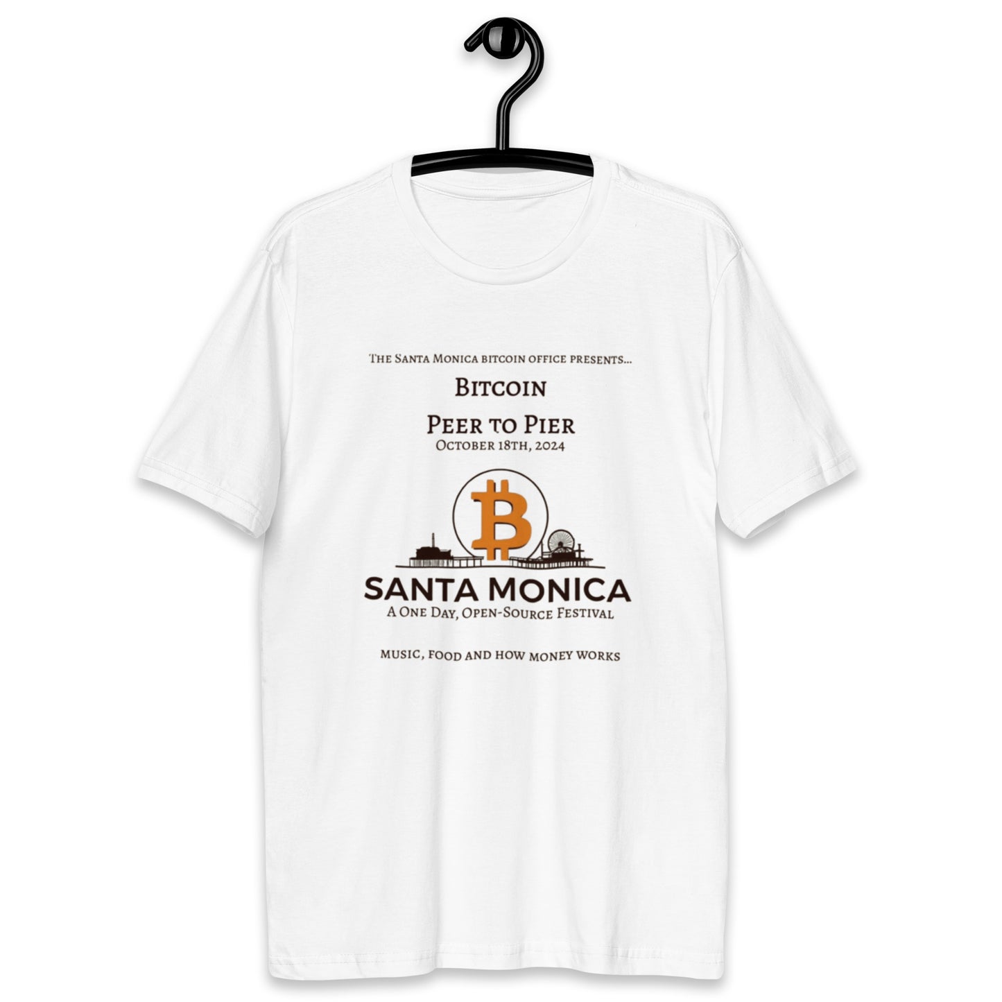 Camiseta Bitcoin Santa Monica