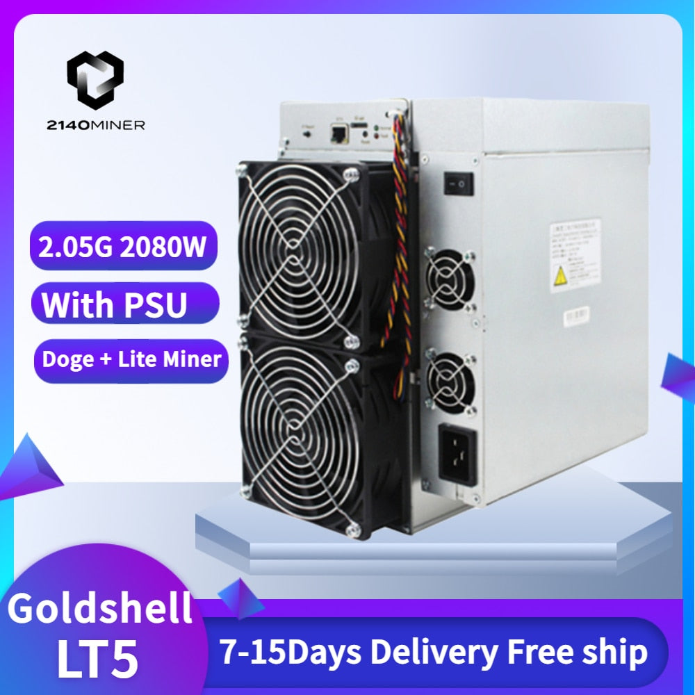 Minerador Goldshell LT5 2.05G 2080W LT5Pro 2.45G 3100W LT6 Pro 3.35G 3200W Scrypt Asic Miner LT5 LT6 LITE LT5 Pro LT6Pro com PSU
