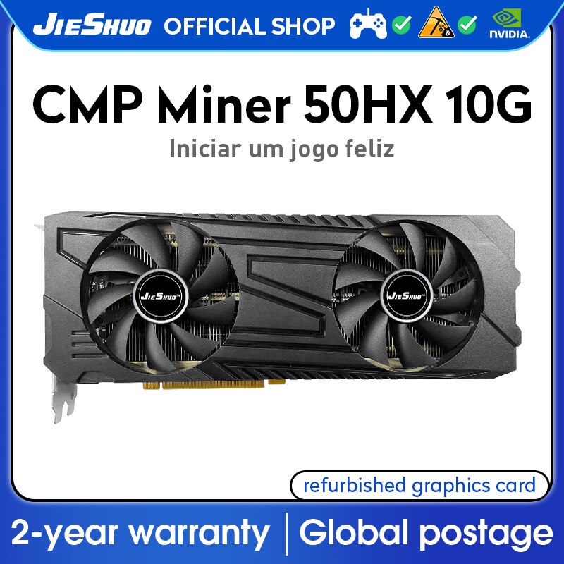 Jieshuo CMP 50hx 10gb professional mining graphics card cmp 50hx brand new gpu for graphics cards eth etc btc mining rvn aleo