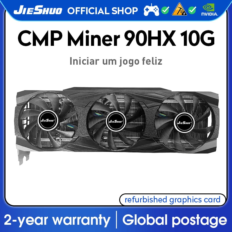 JIESHUO CMP 90hx 10gb placa gráfica de mineração profissional cmp 90hx rvn aleo gpu para eth etc placas gráficas btc mineração gpu