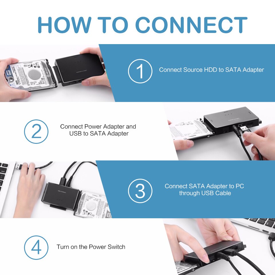 QGeeM SATA to USB IDE Adapter USB 3.0 Sata 2.5 3.5 Hard Disk Drive HDD SSD USB Converter IDE SATA to USB SATA