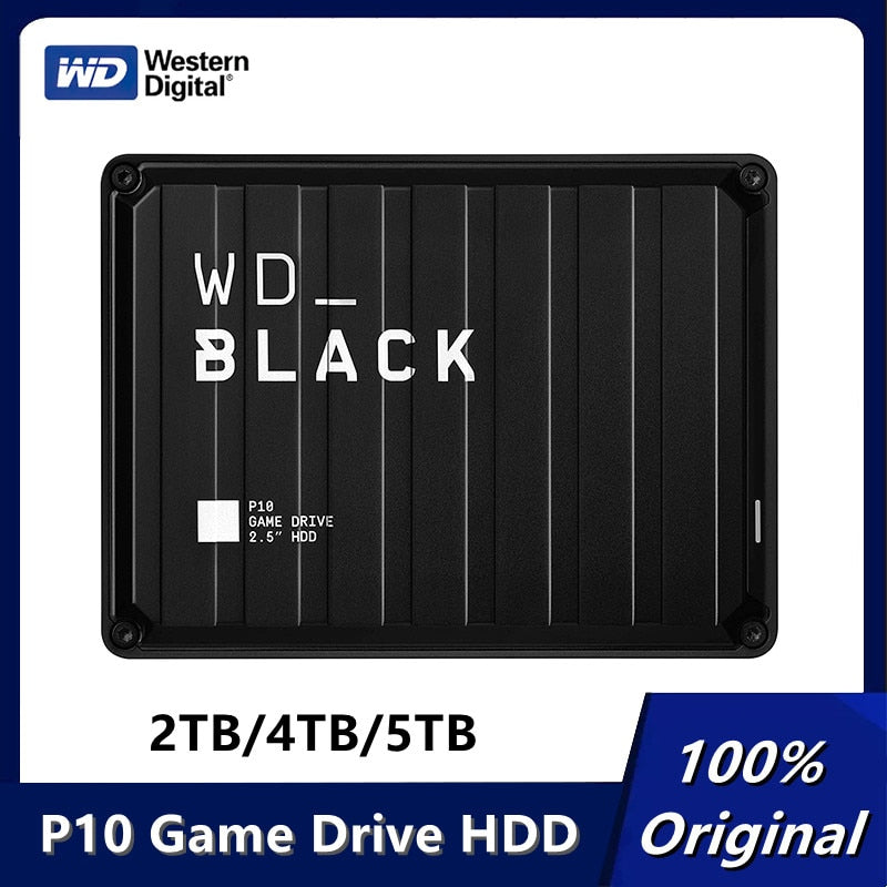 HD Western Digital WD Black P10 5TB 4T 2T Dispositivo Movel Disco Rigido HDD para Mineração (PoH) Chia, PS4, PS5, Xbox One, PC, Mac