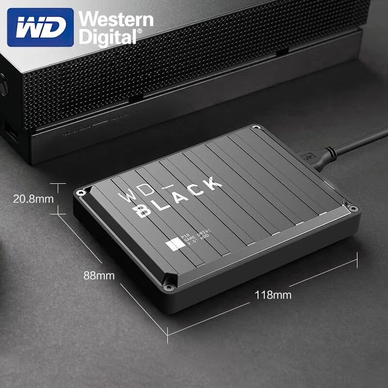 HD Western Digital WD Black P10 5TB 4T 2T Dispositivo Movel Disco Rigido HDD para Mineração (PoH) Chia, PS4, PS5, Xbox One, PC, Mac