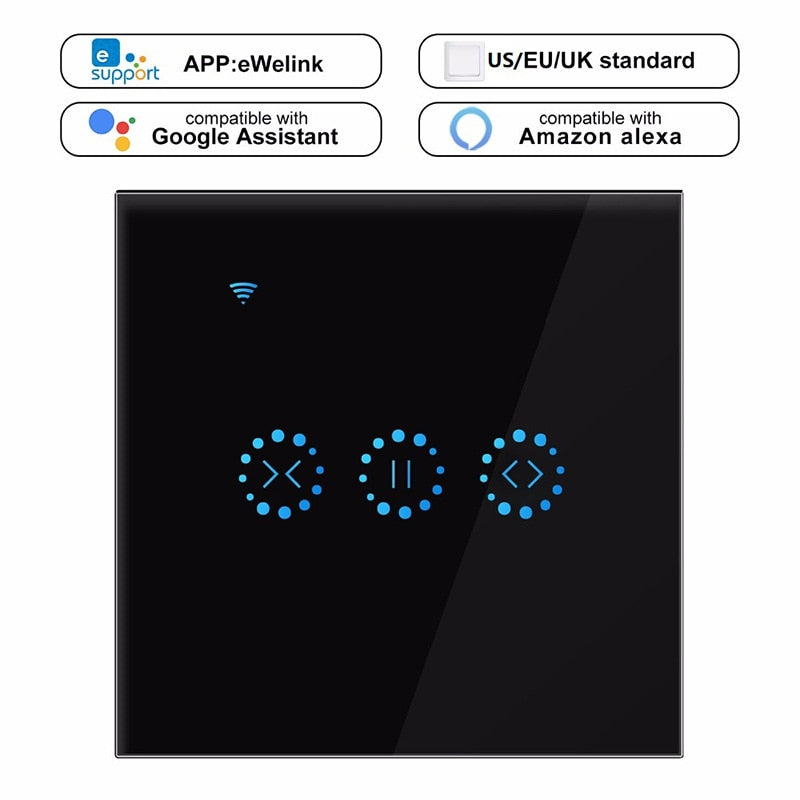 Interruptor De Cortina Inteligente Touch Wifi Persiana Alexa