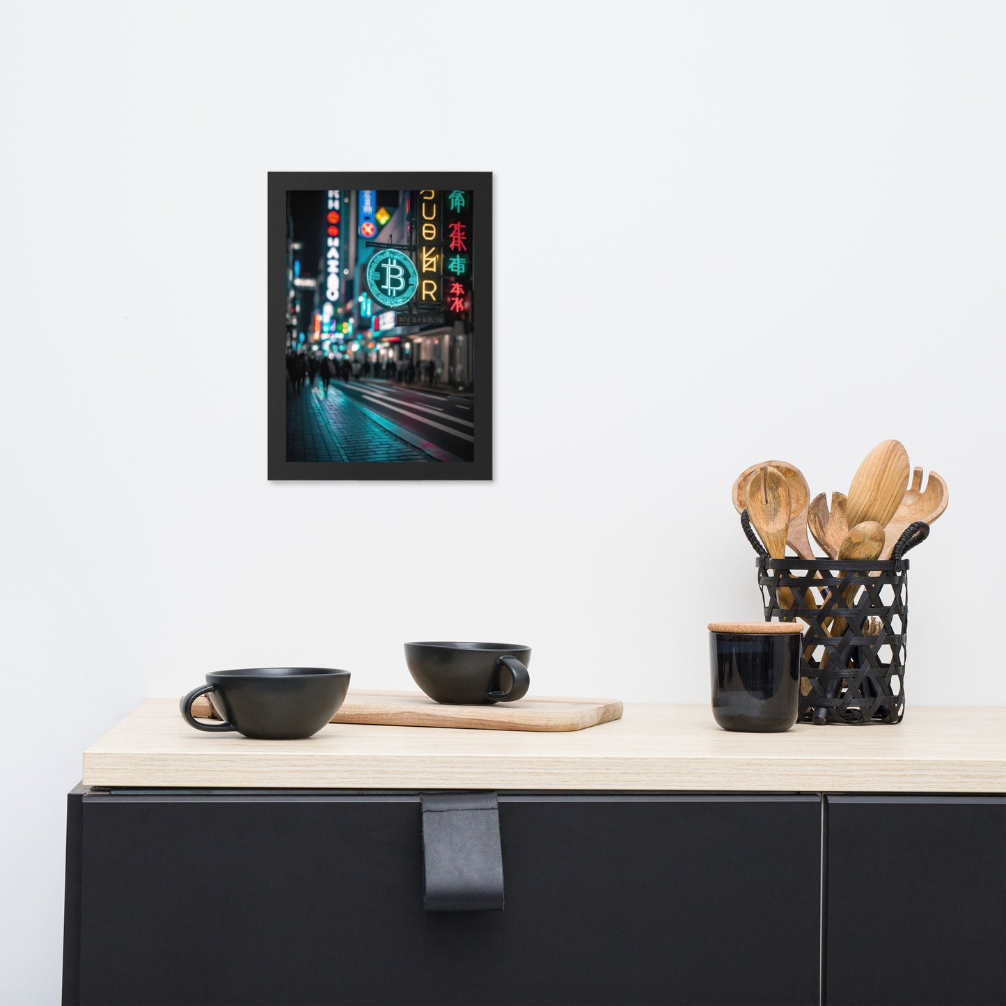 Matte paper BTC Asia canvas with frame
