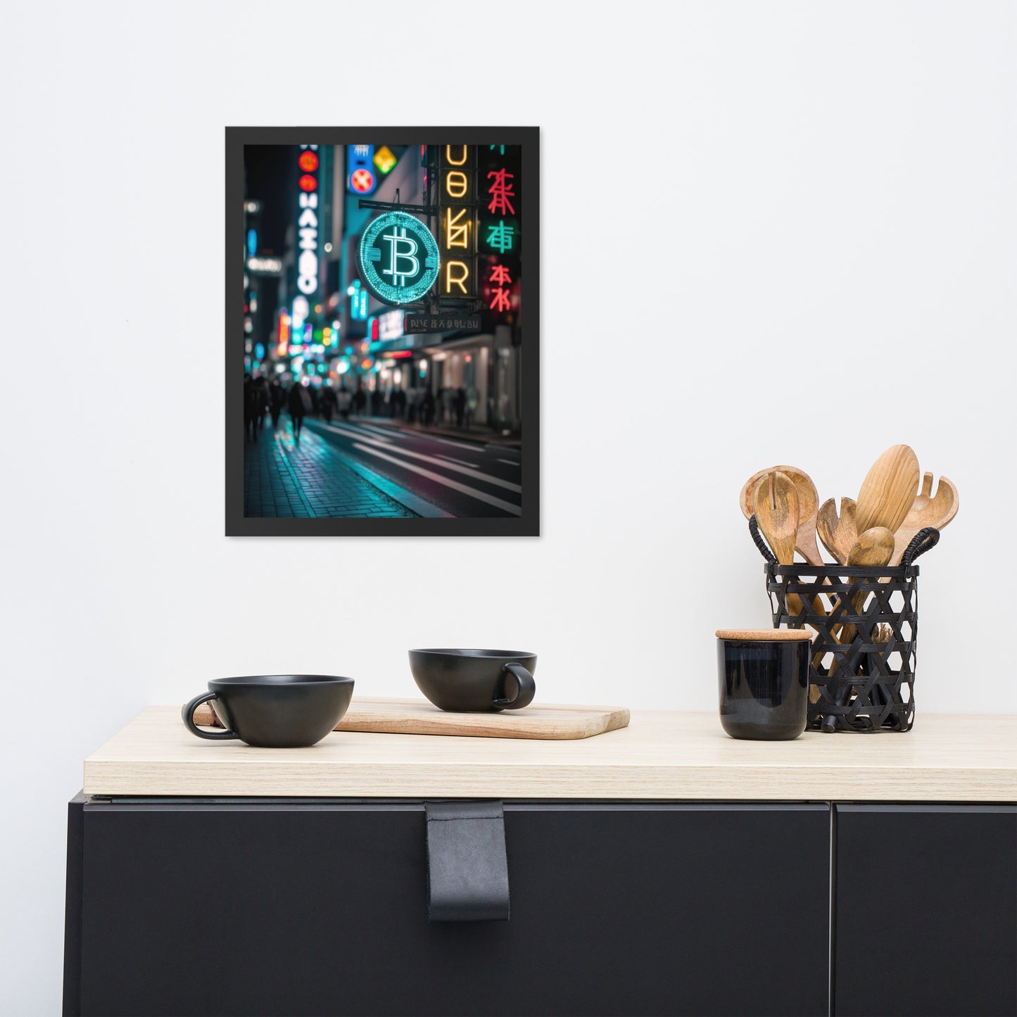 Matte paper BTC Asia canvas with frame
