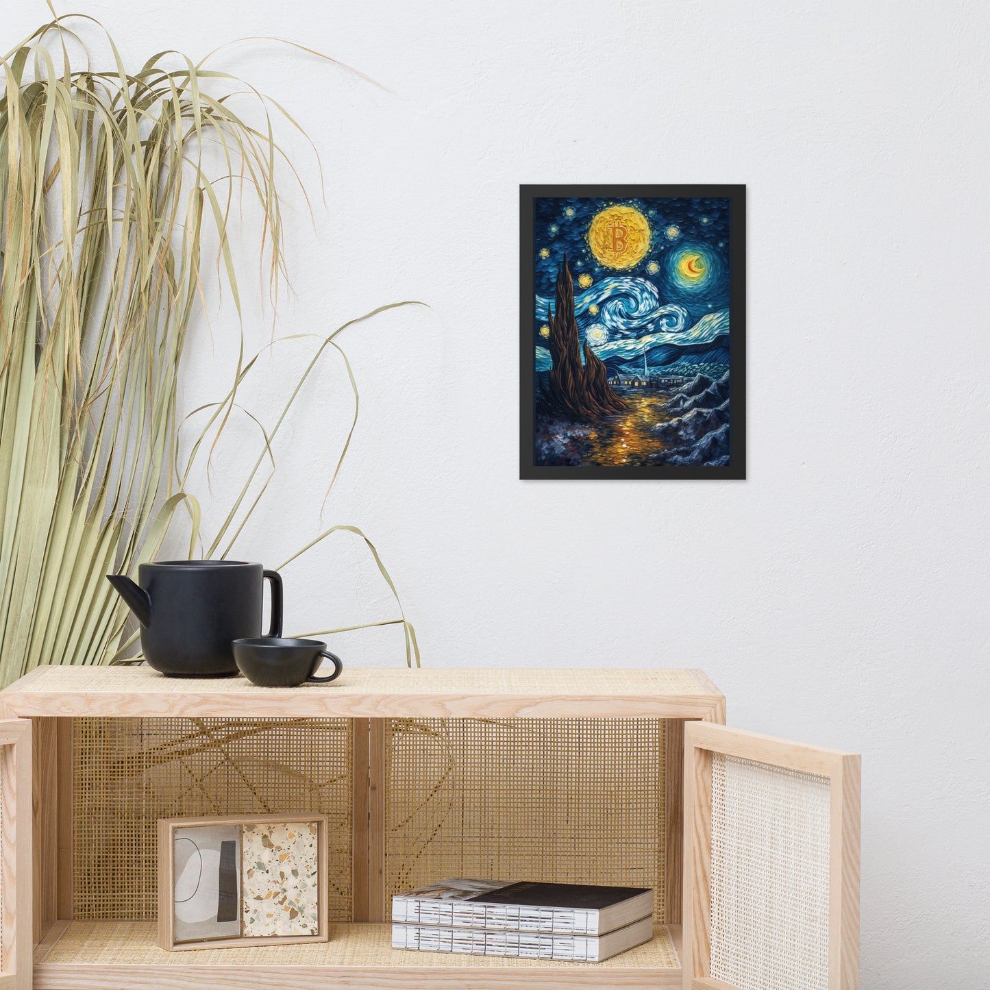 Canvas with frame The Bitcoinized Night