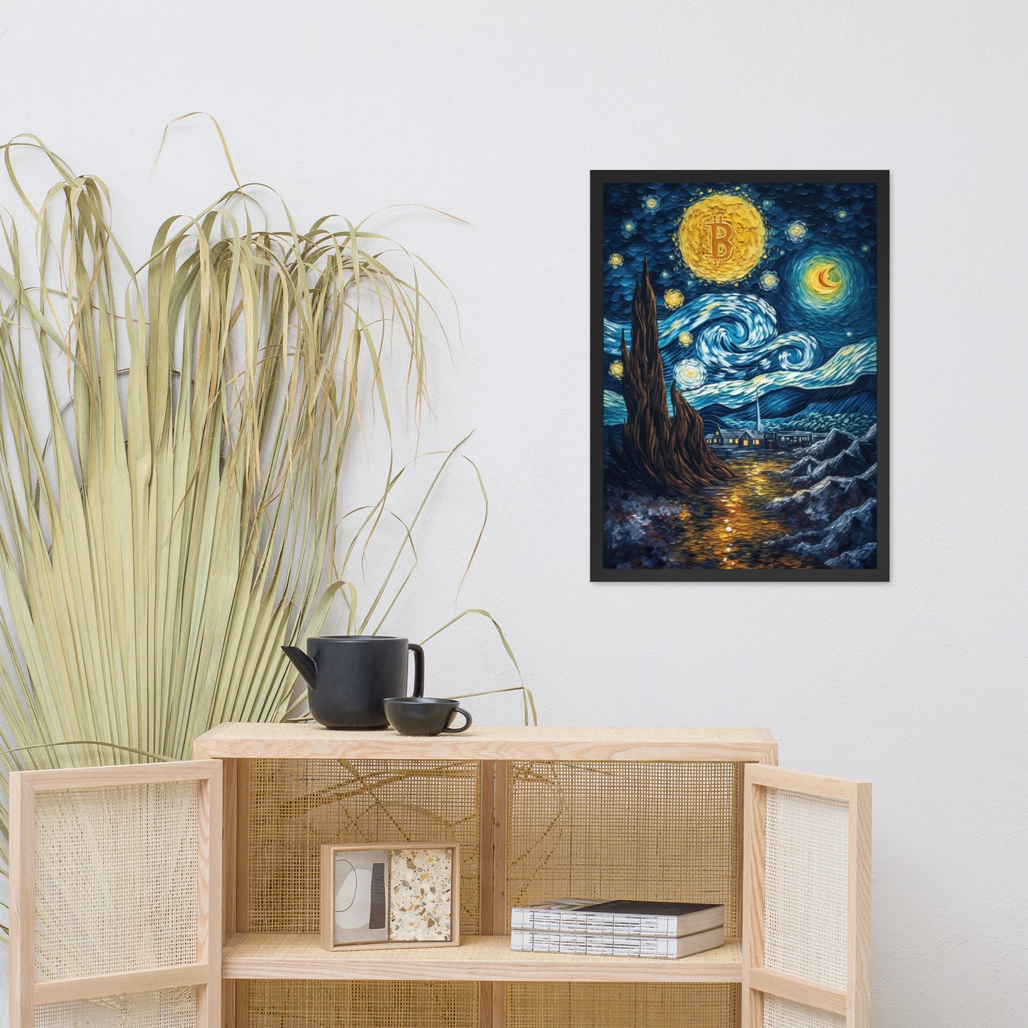 Canvas with frame The Bitcoinized Night