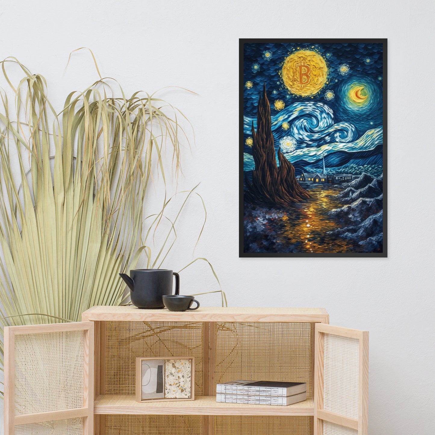 Canvas with frame The Bitcoinized Night