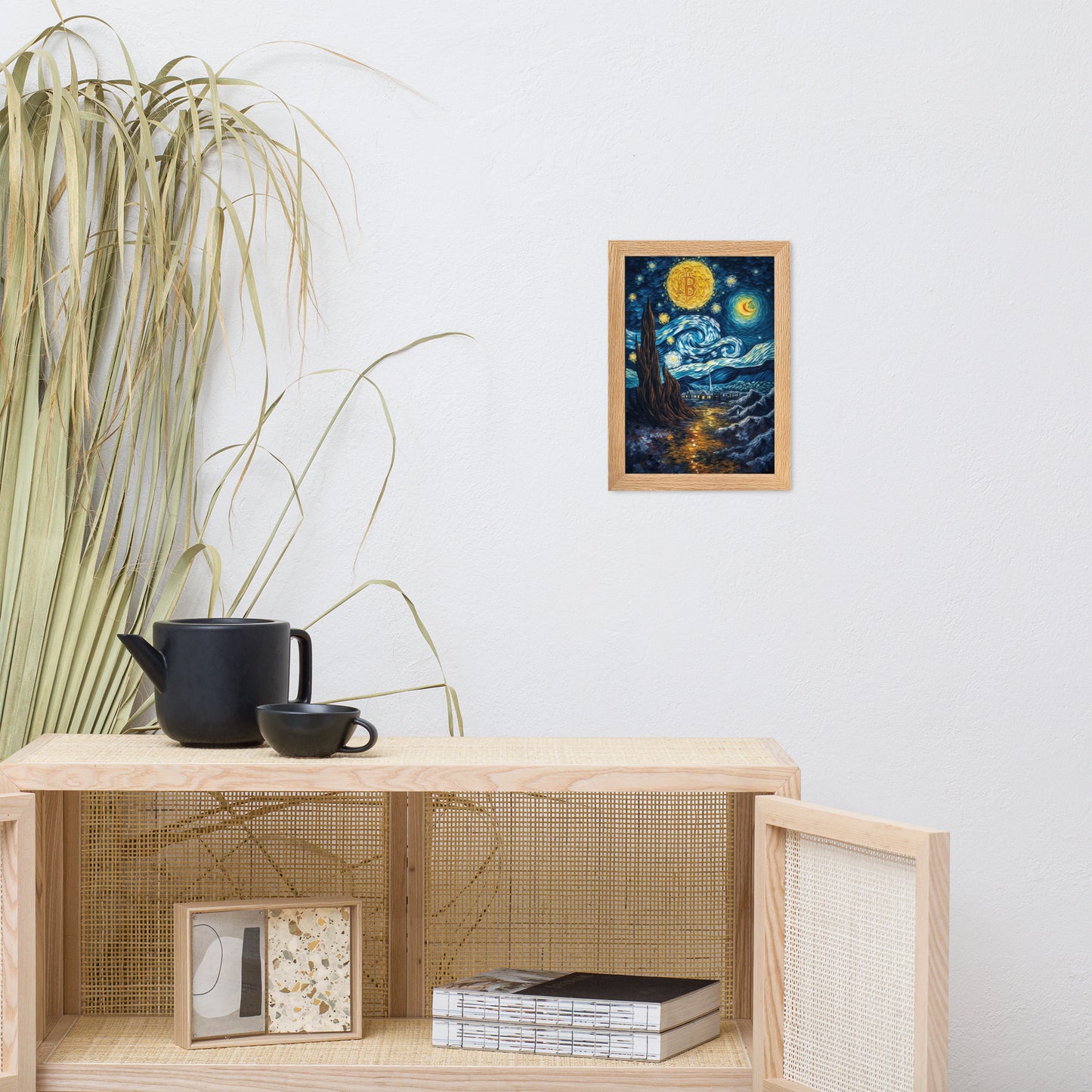 Canvas with frame The Bitcoinized Night