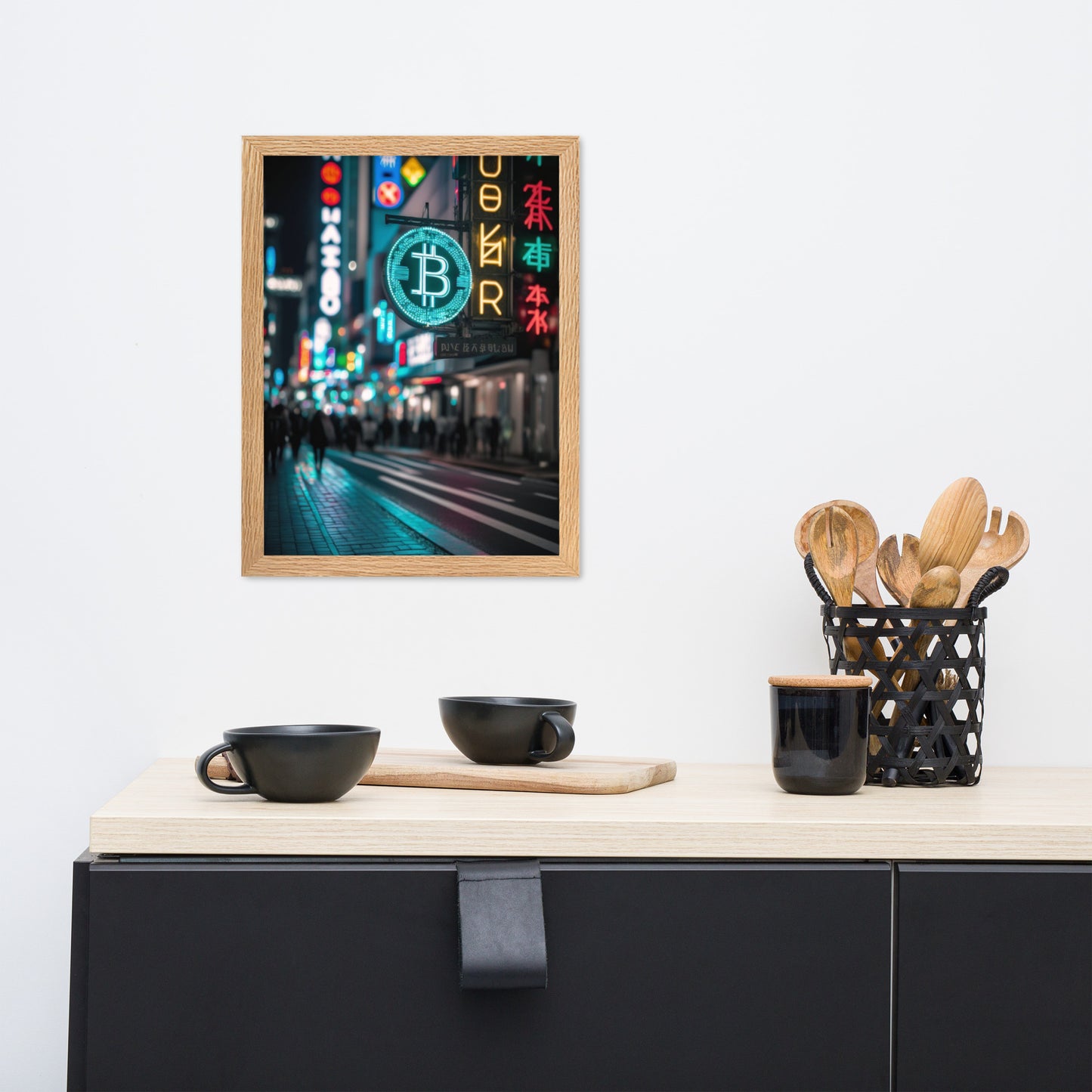 Matte paper BTC Asia canvas with frame