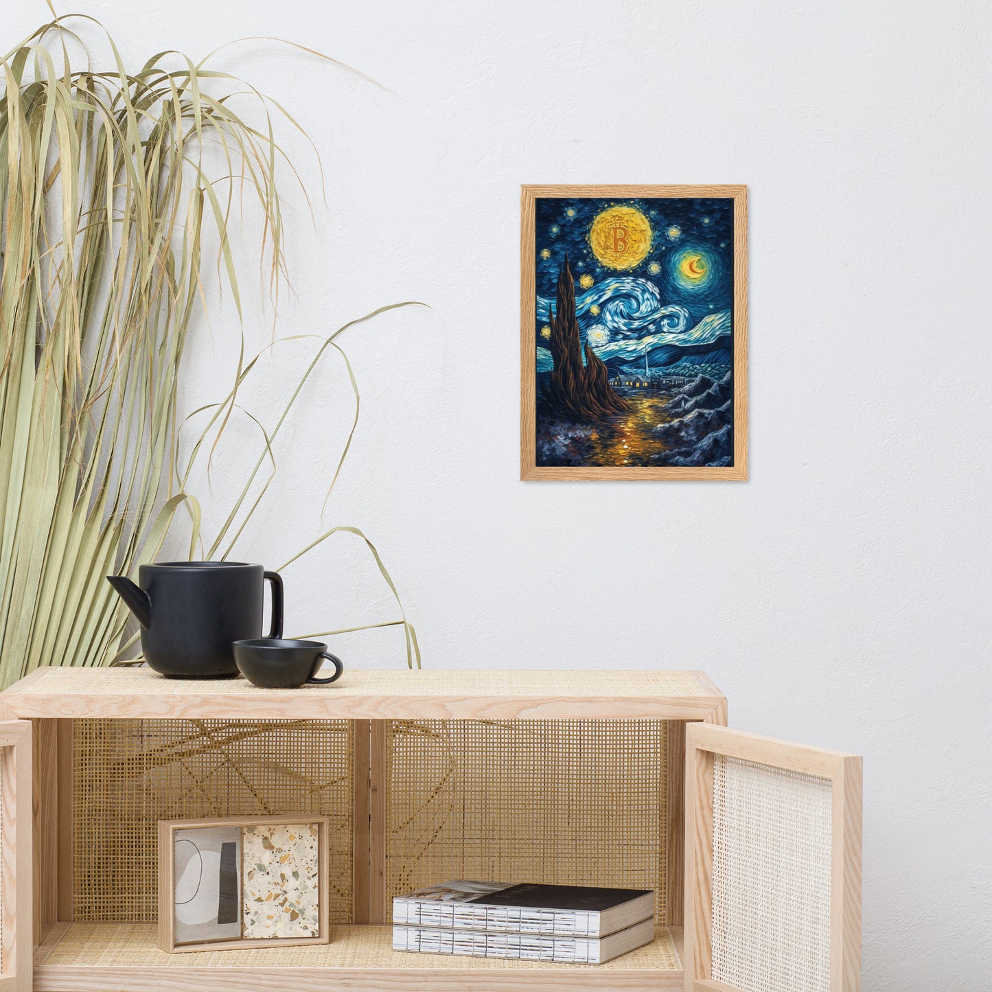Canvas with frame The Bitcoinized Night