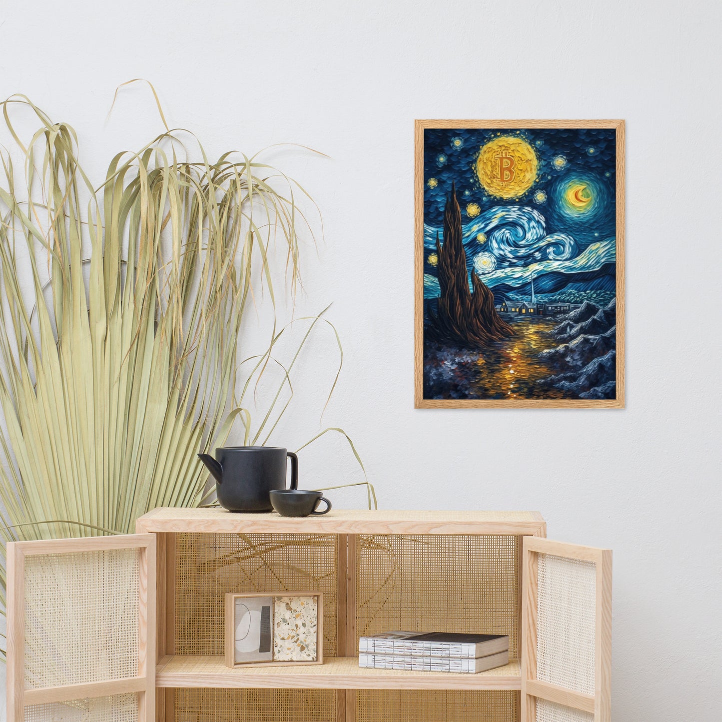 Canvas with frame The Bitcoinized Night