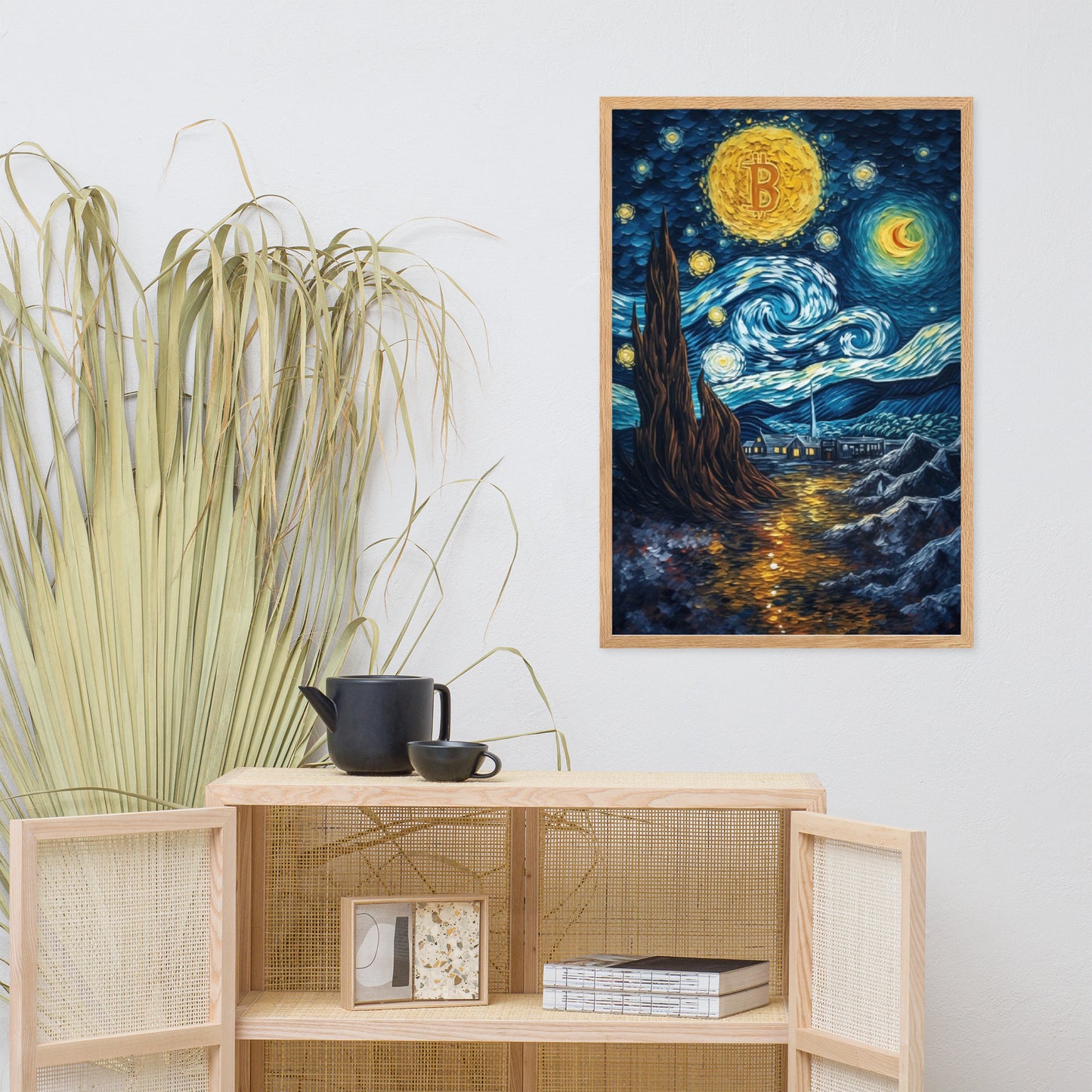 Canvas with frame The Bitcoinized Night