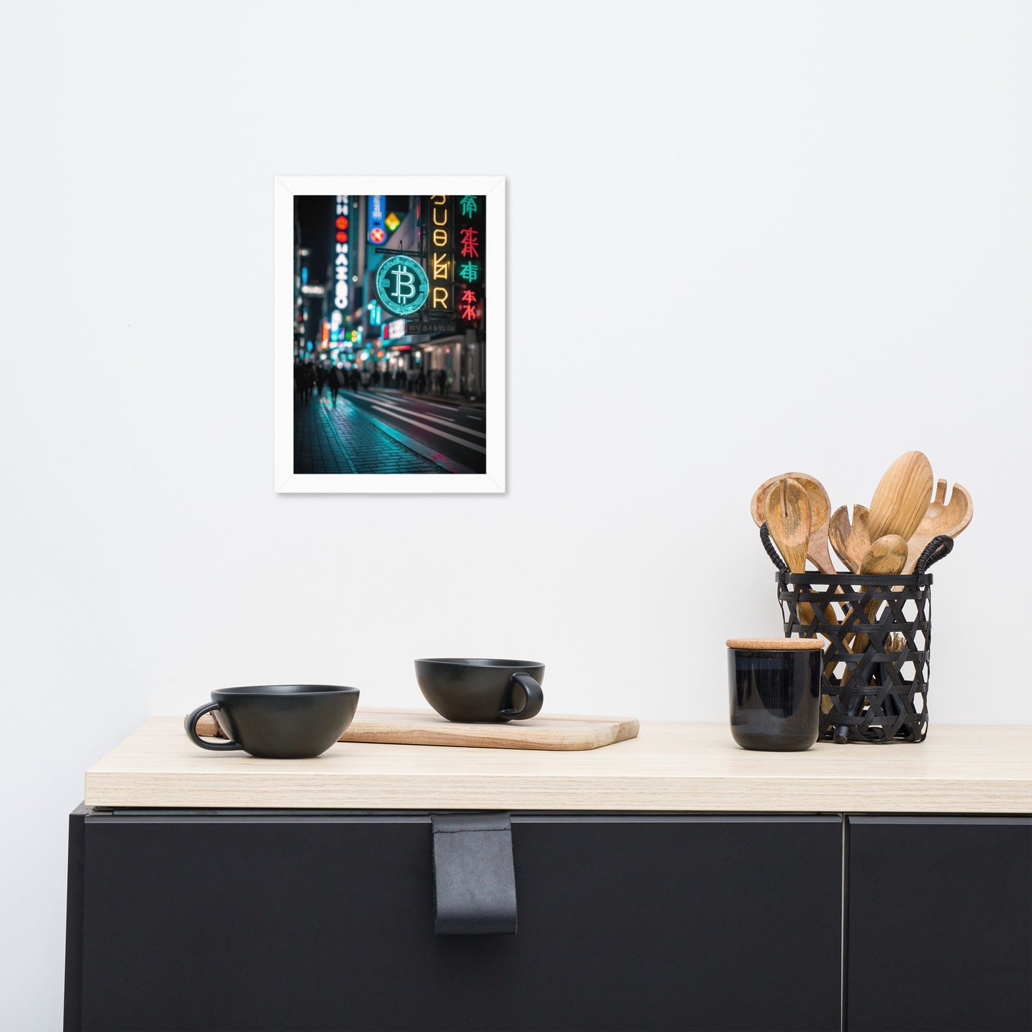 Matte paper BTC Asia canvas with frame