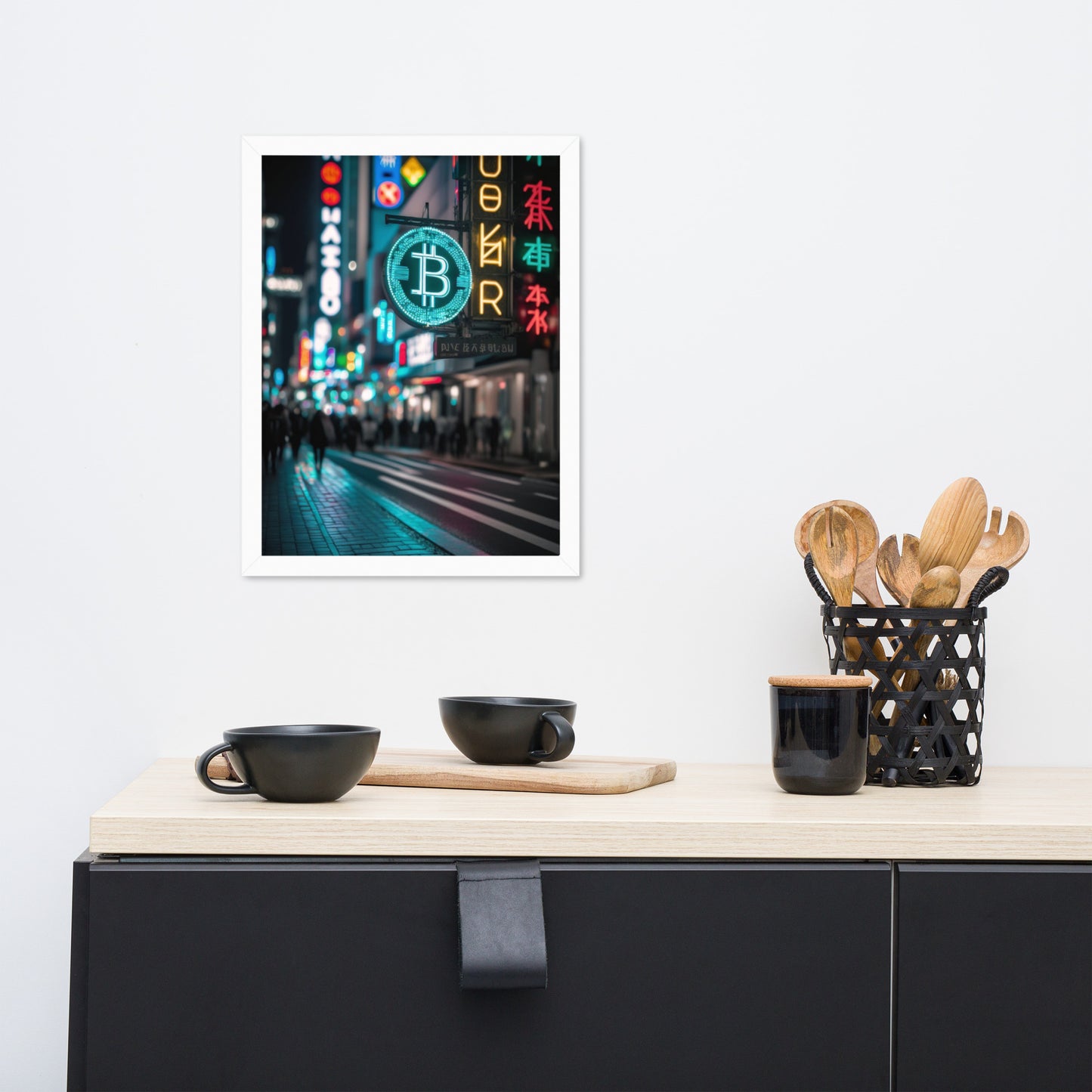 Matte paper BTC Asia canvas with frame