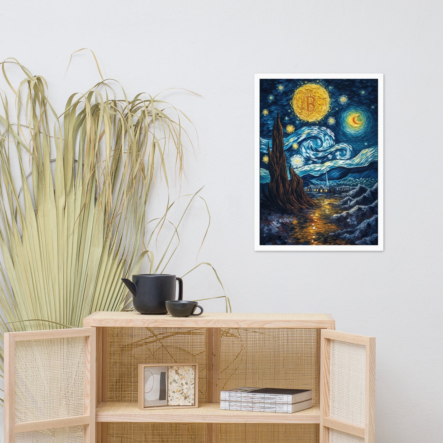 Canvas with frame The Bitcoinized Night