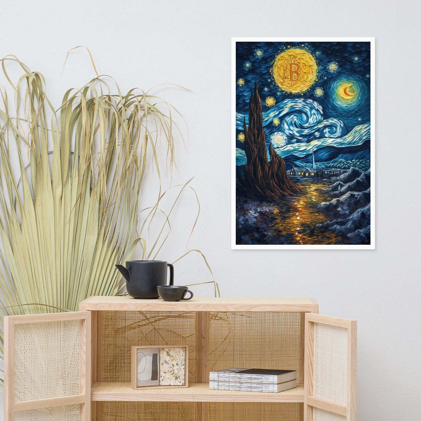 Canvas with frame The Bitcoinized Night