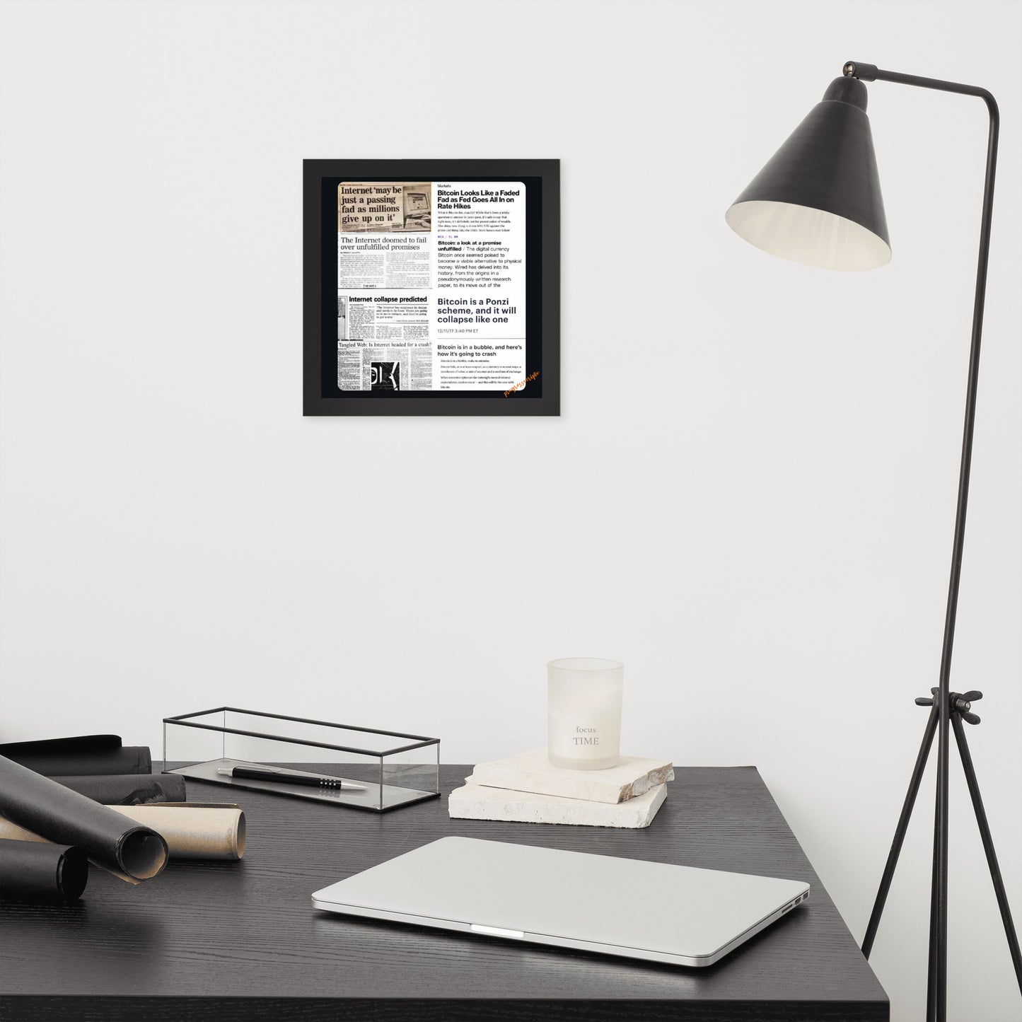 Canvas with frame Denying the Revolution