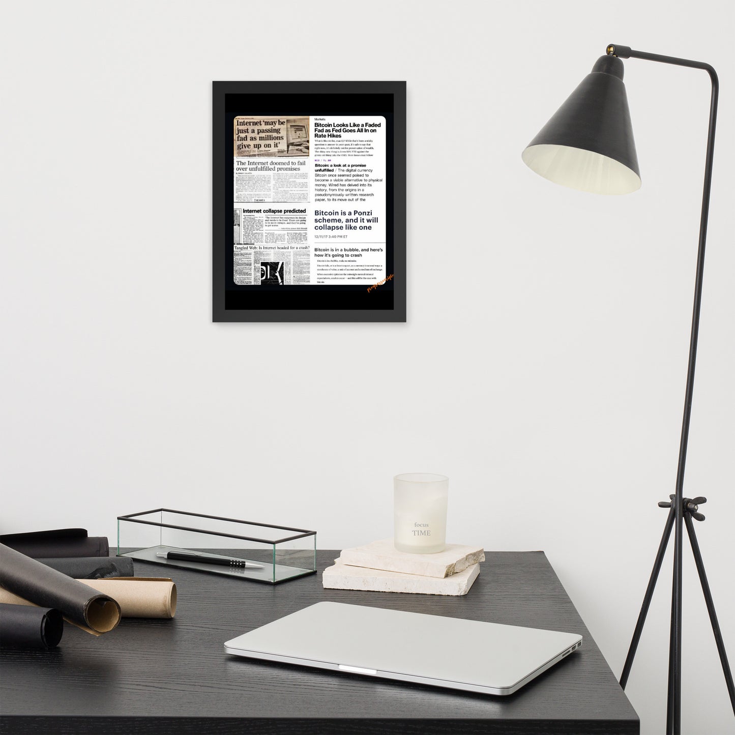 Canvas with frame Denying the Revolution