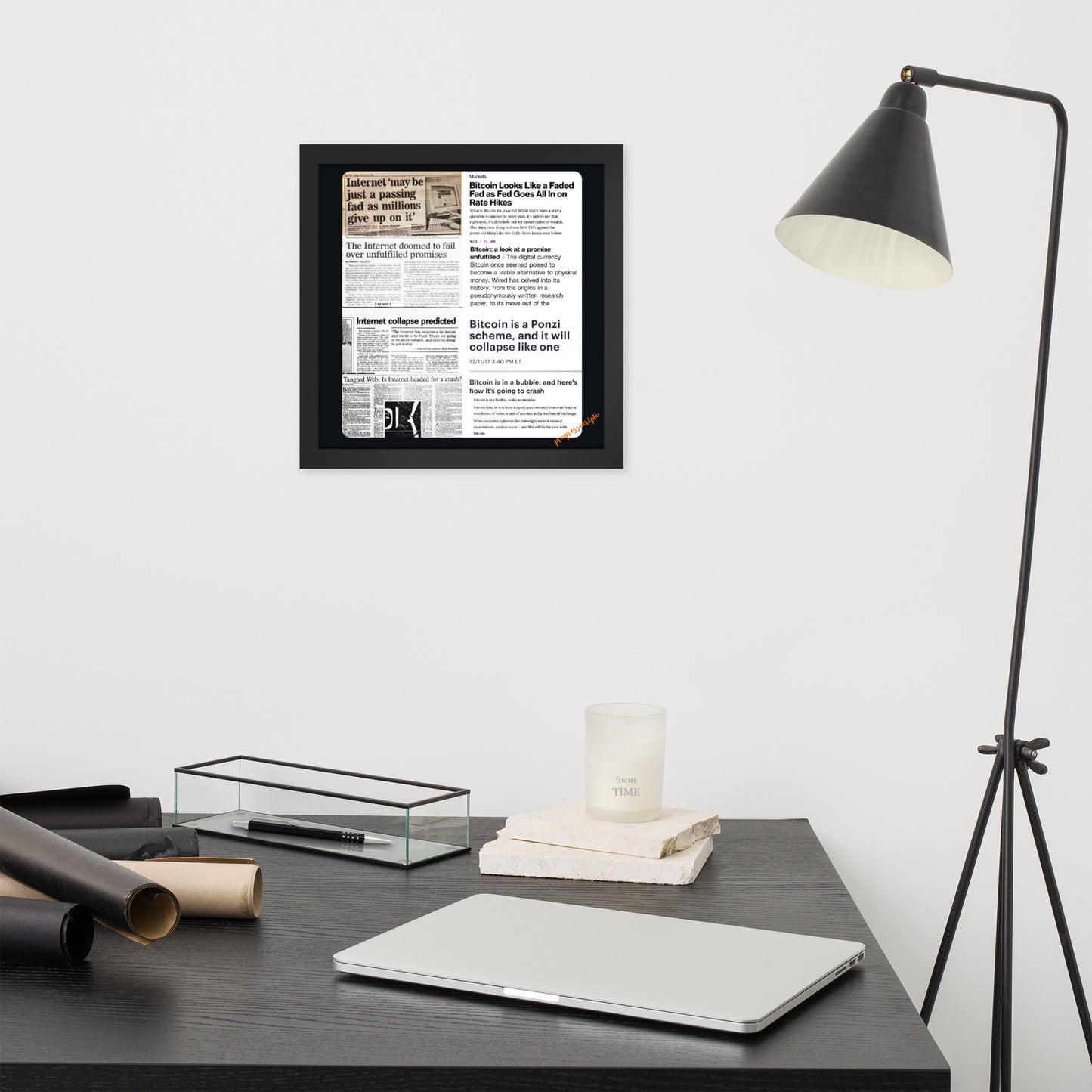 Canvas with frame Denying the Revolution