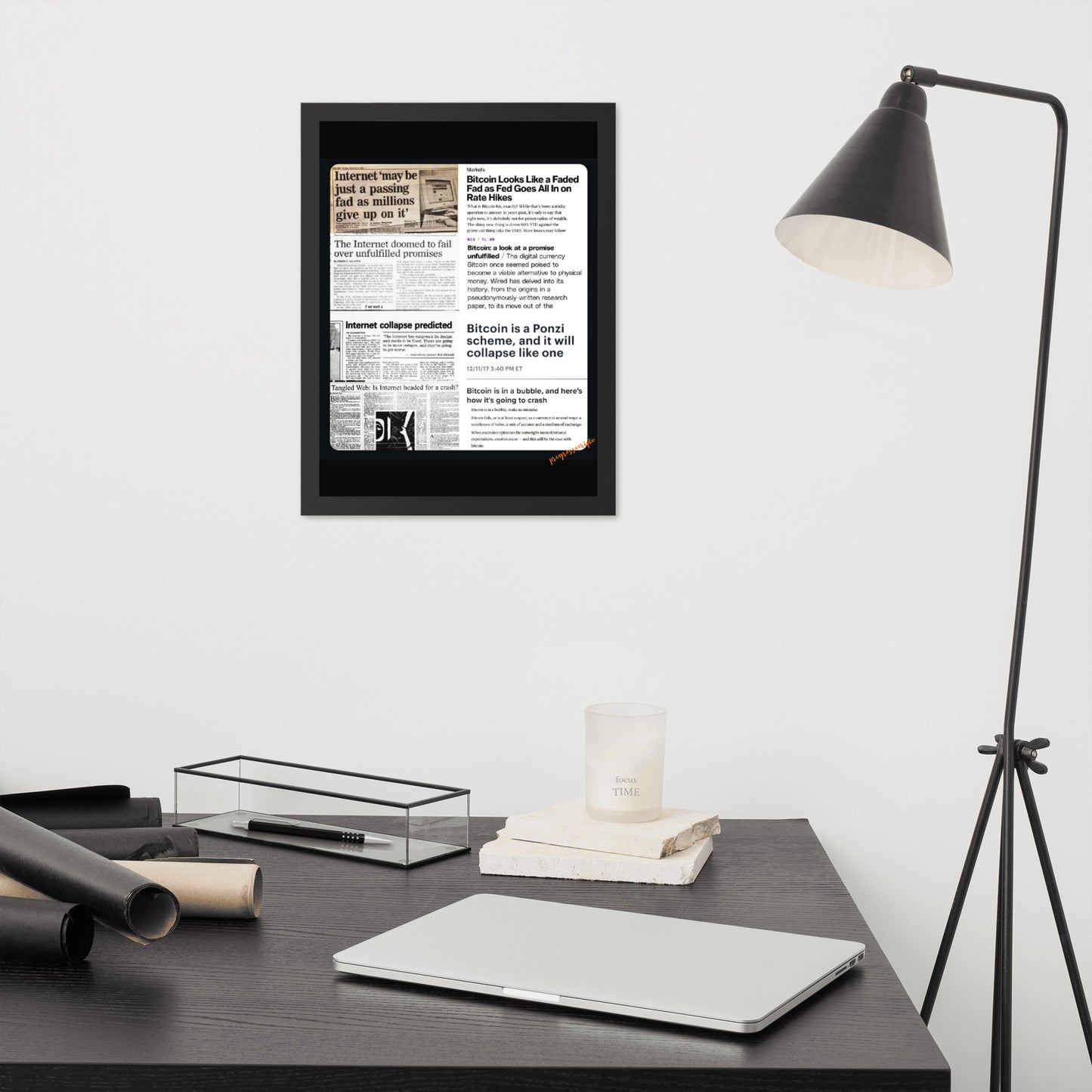 Canvas with frame Denying the Revolution