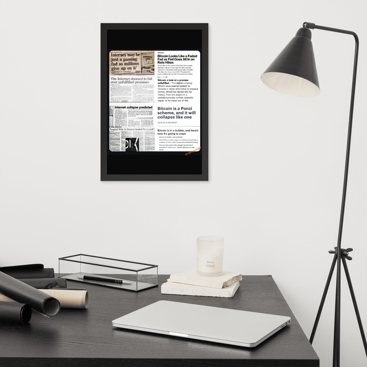 Canvas with frame Denying the Revolution