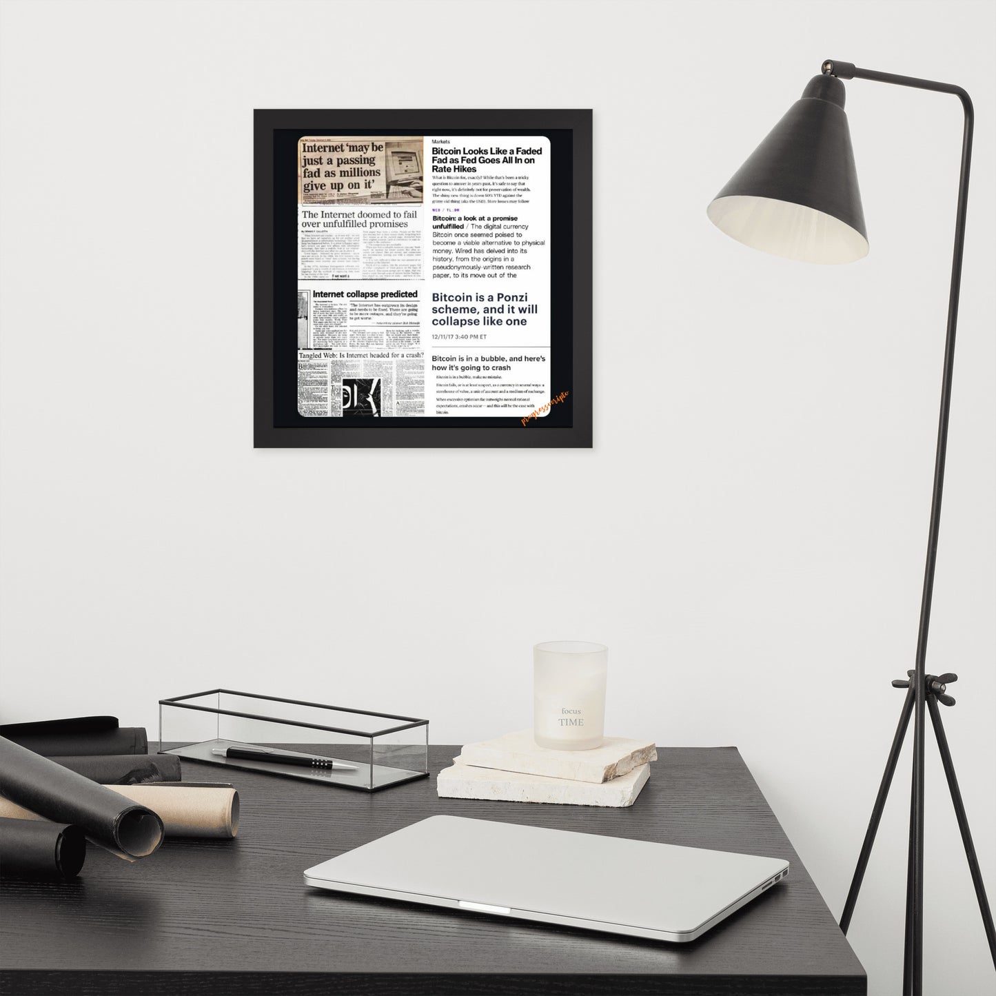 Canvas with frame Denying the Revolution