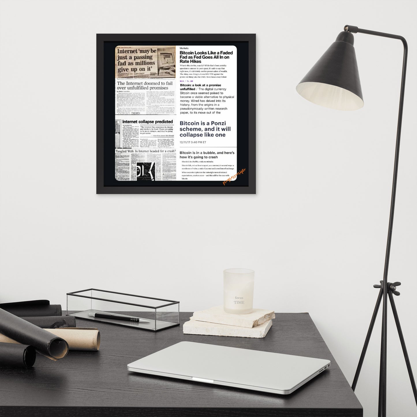 Canvas with frame Denying the Revolution