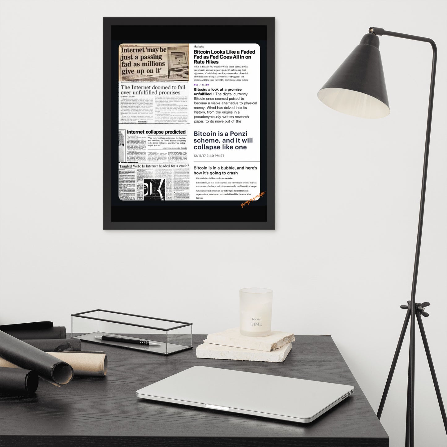 Canvas with frame Denying the Revolution