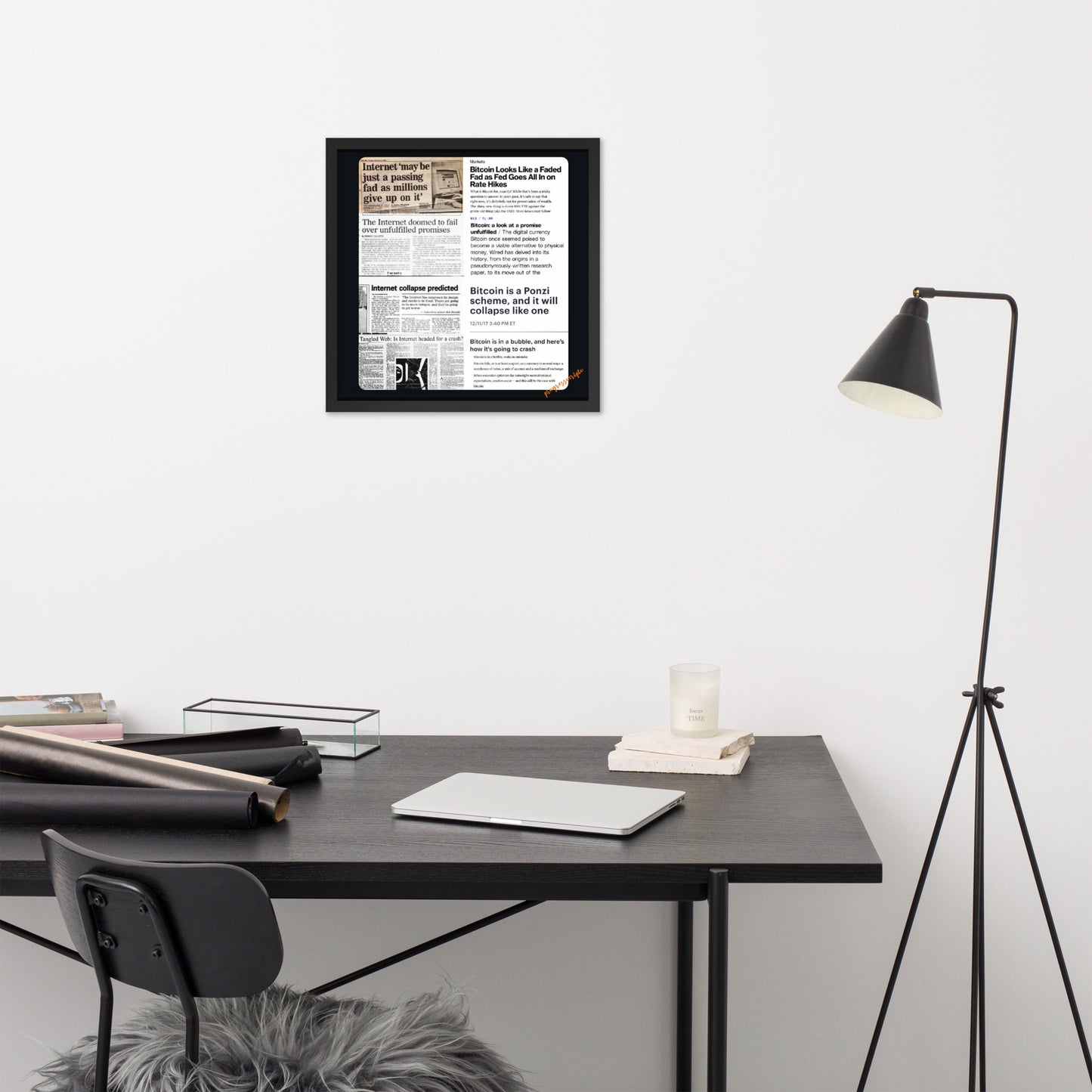 Canvas with frame Denying the Revolution