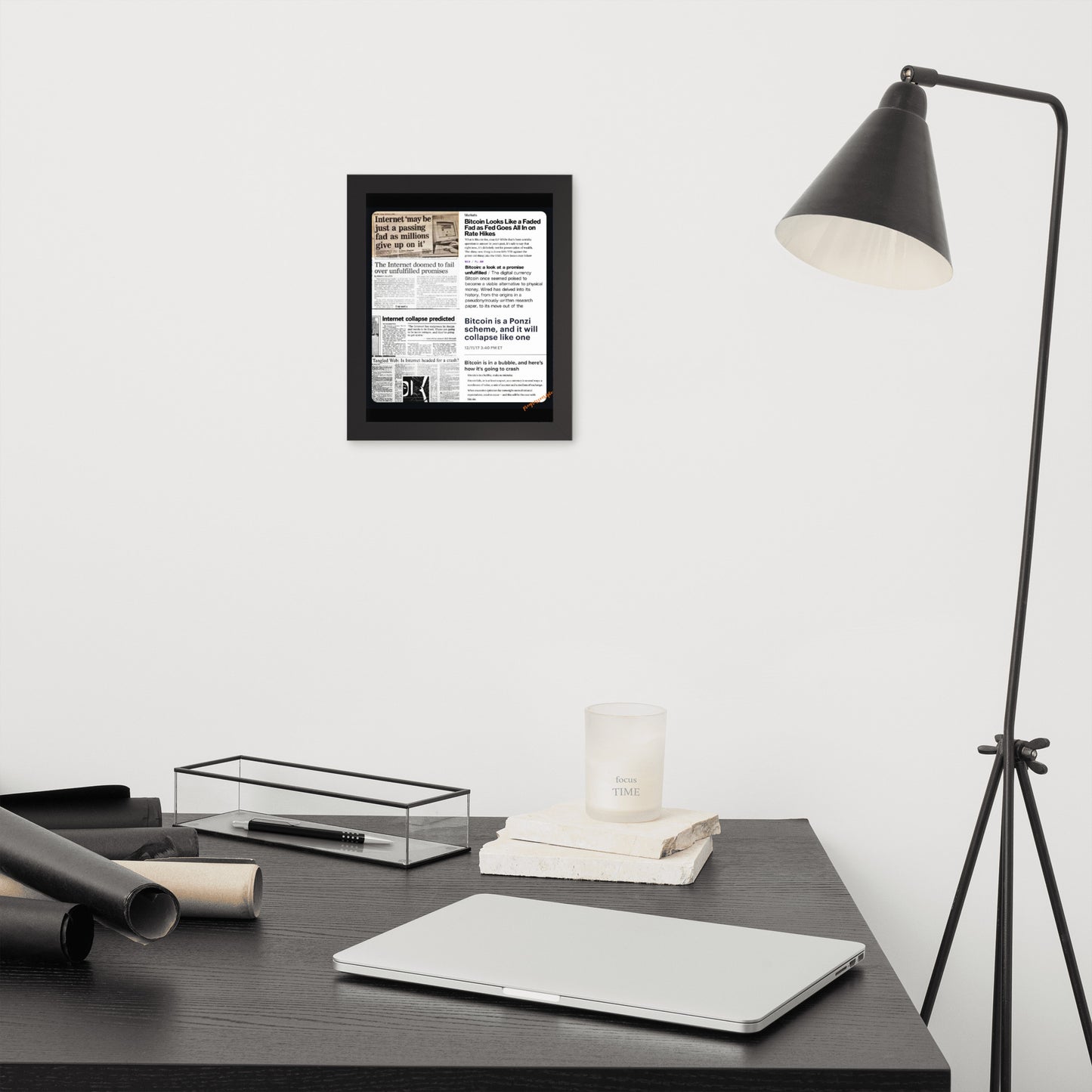 Canvas with frame Denying the Revolution