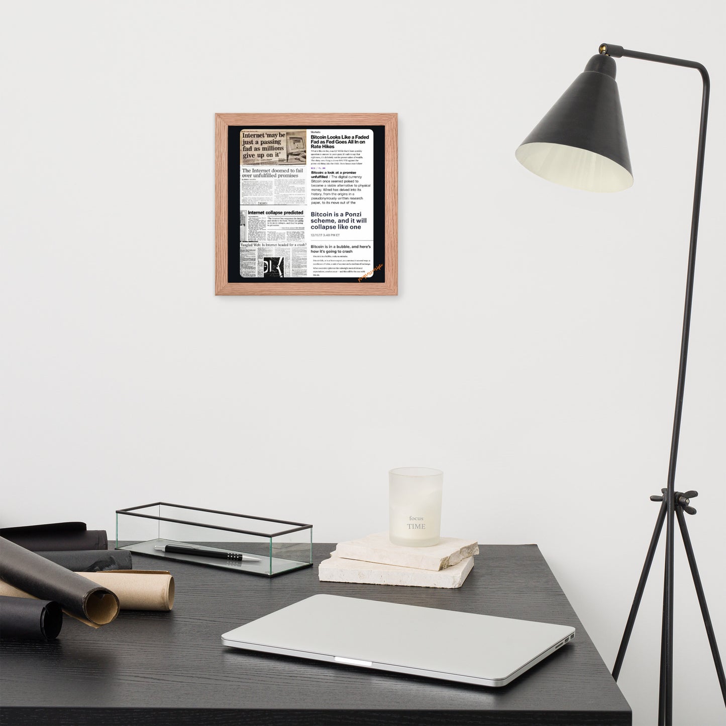 Canvas with frame Denying the Revolution