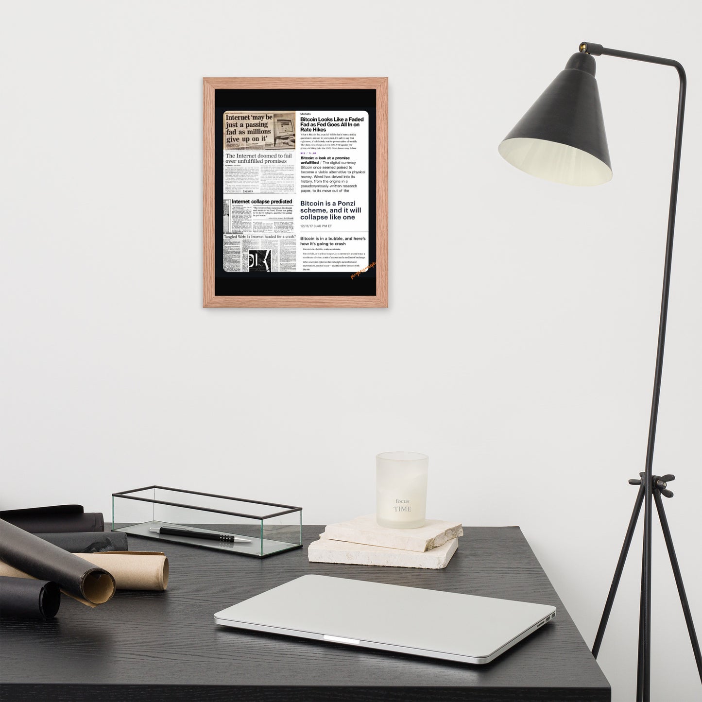 Canvas with frame Denying the Revolution