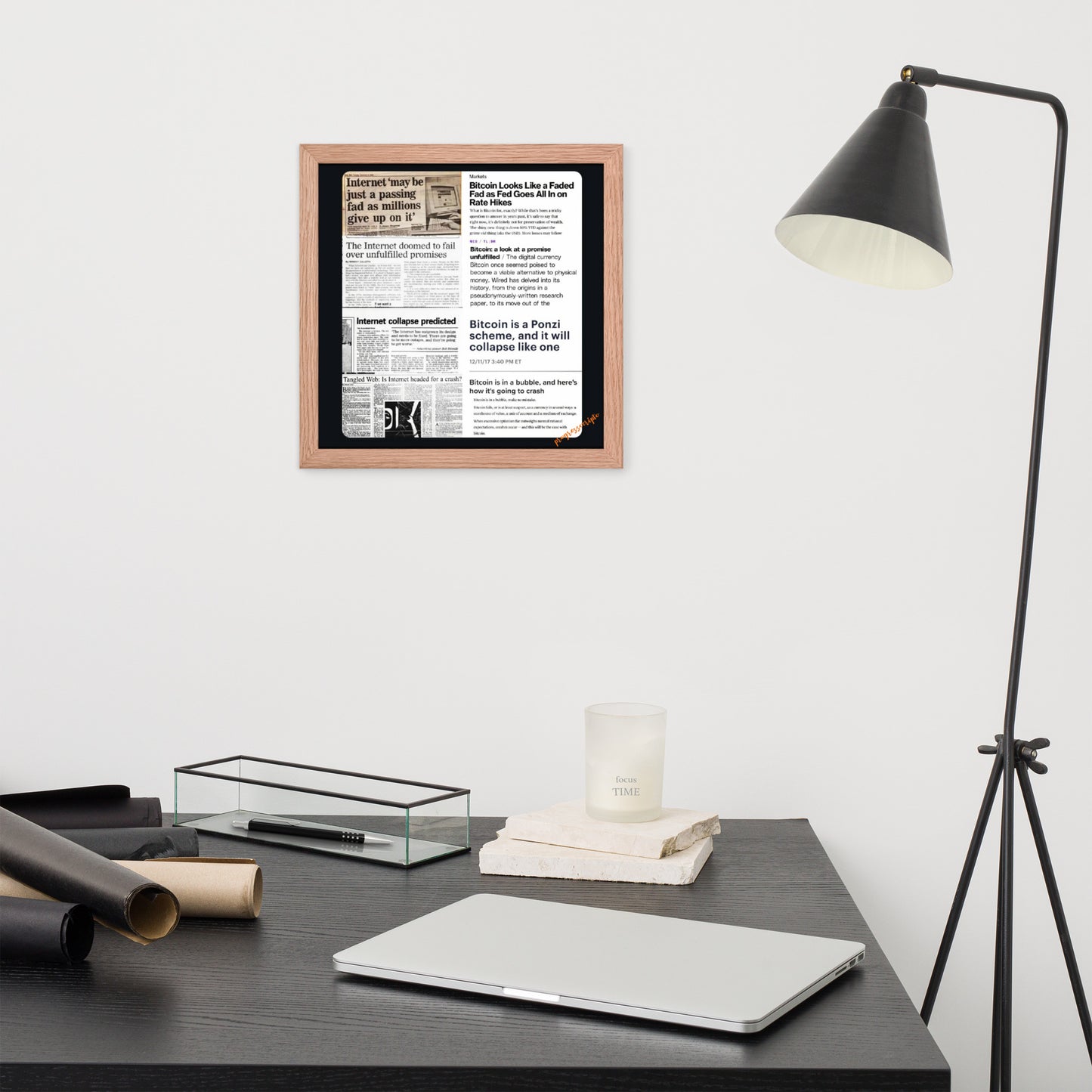 Canvas with frame Denying the Revolution
