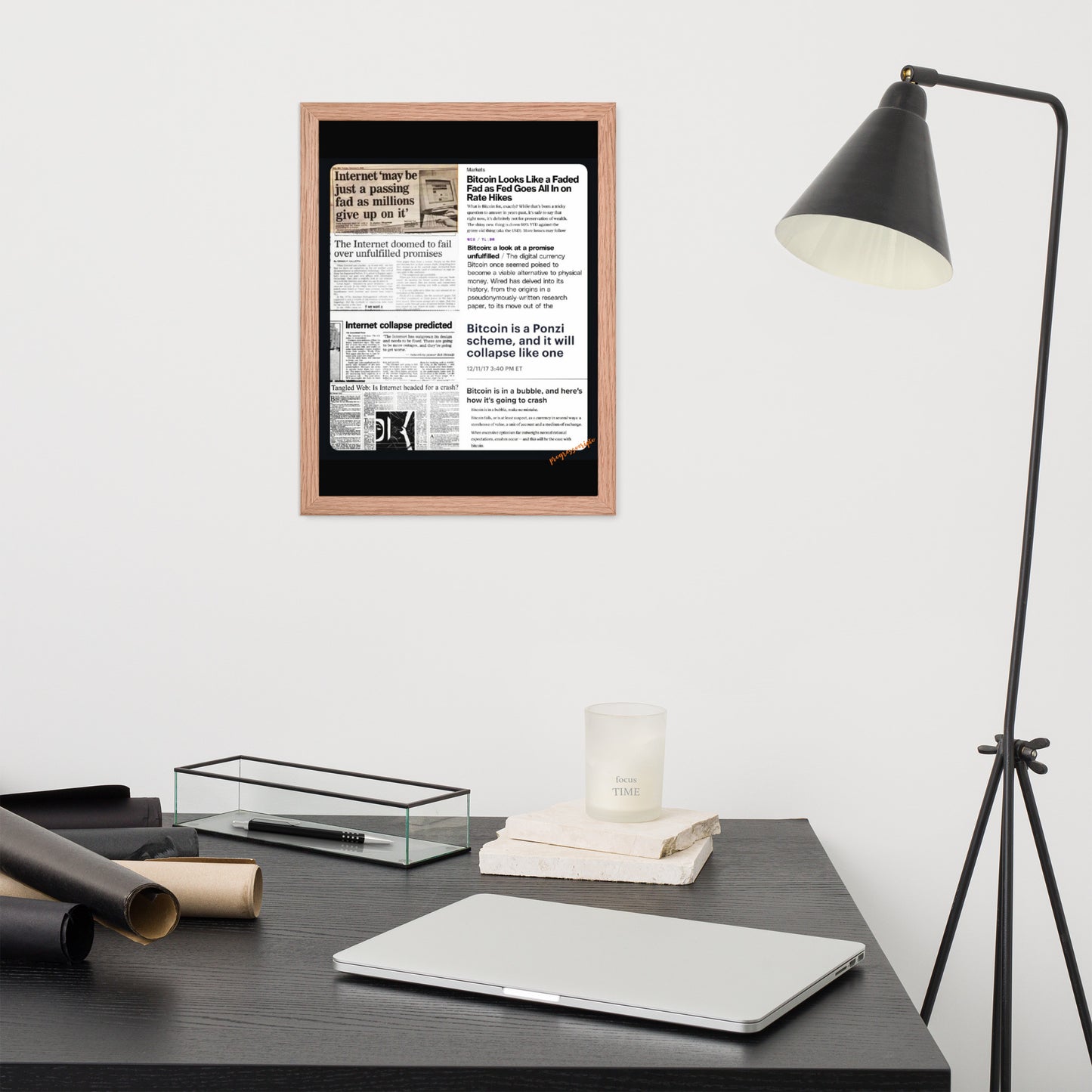 Canvas with frame Denying the Revolution