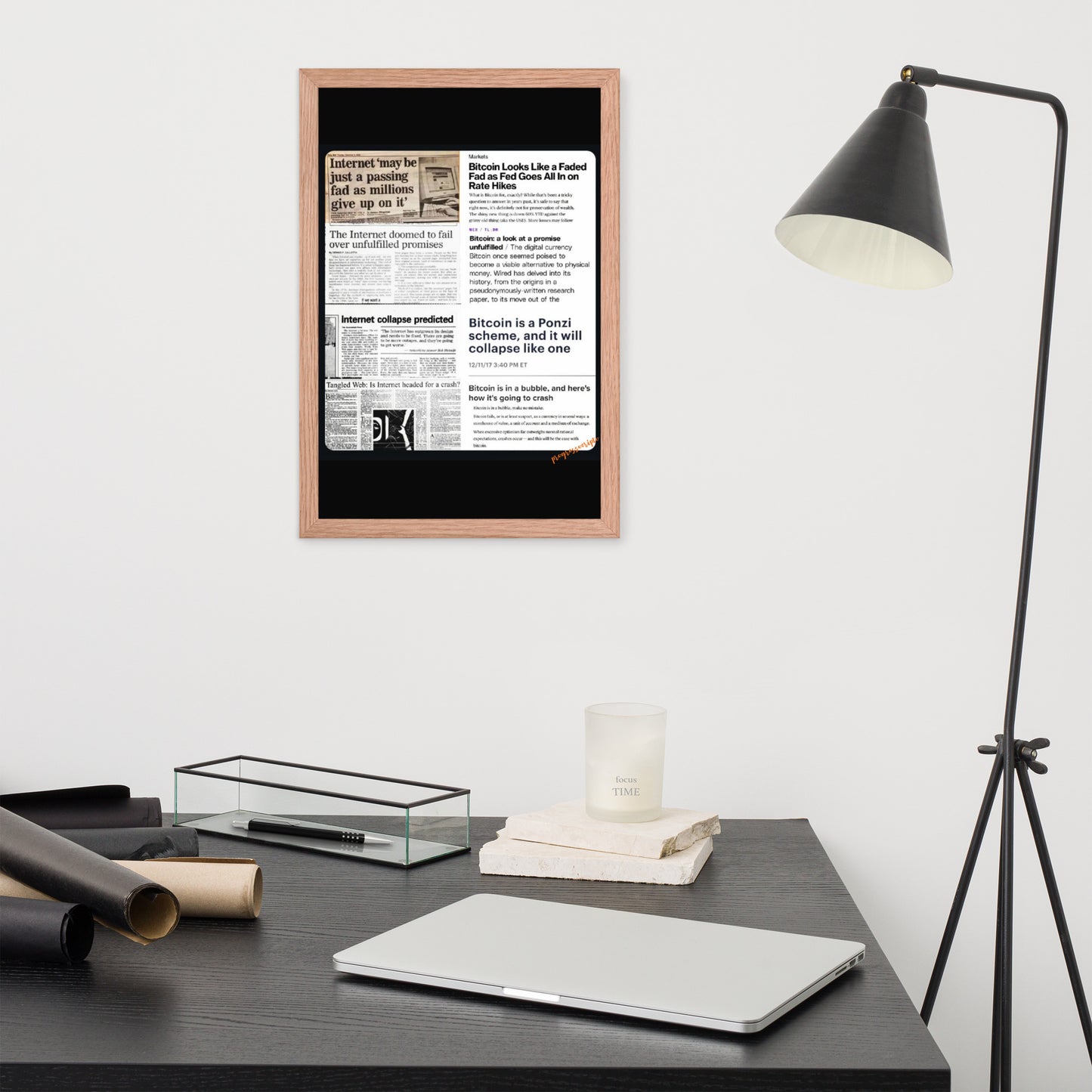 Canvas with frame Denying the Revolution