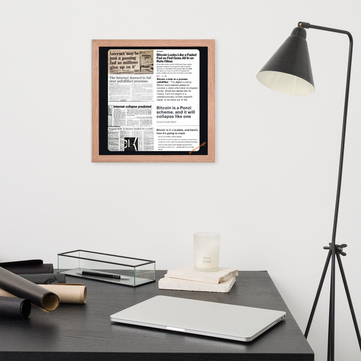 Canvas with frame Denying the Revolution