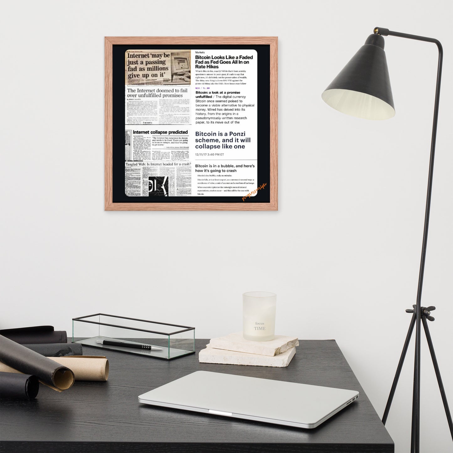 Canvas with frame Denying the Revolution