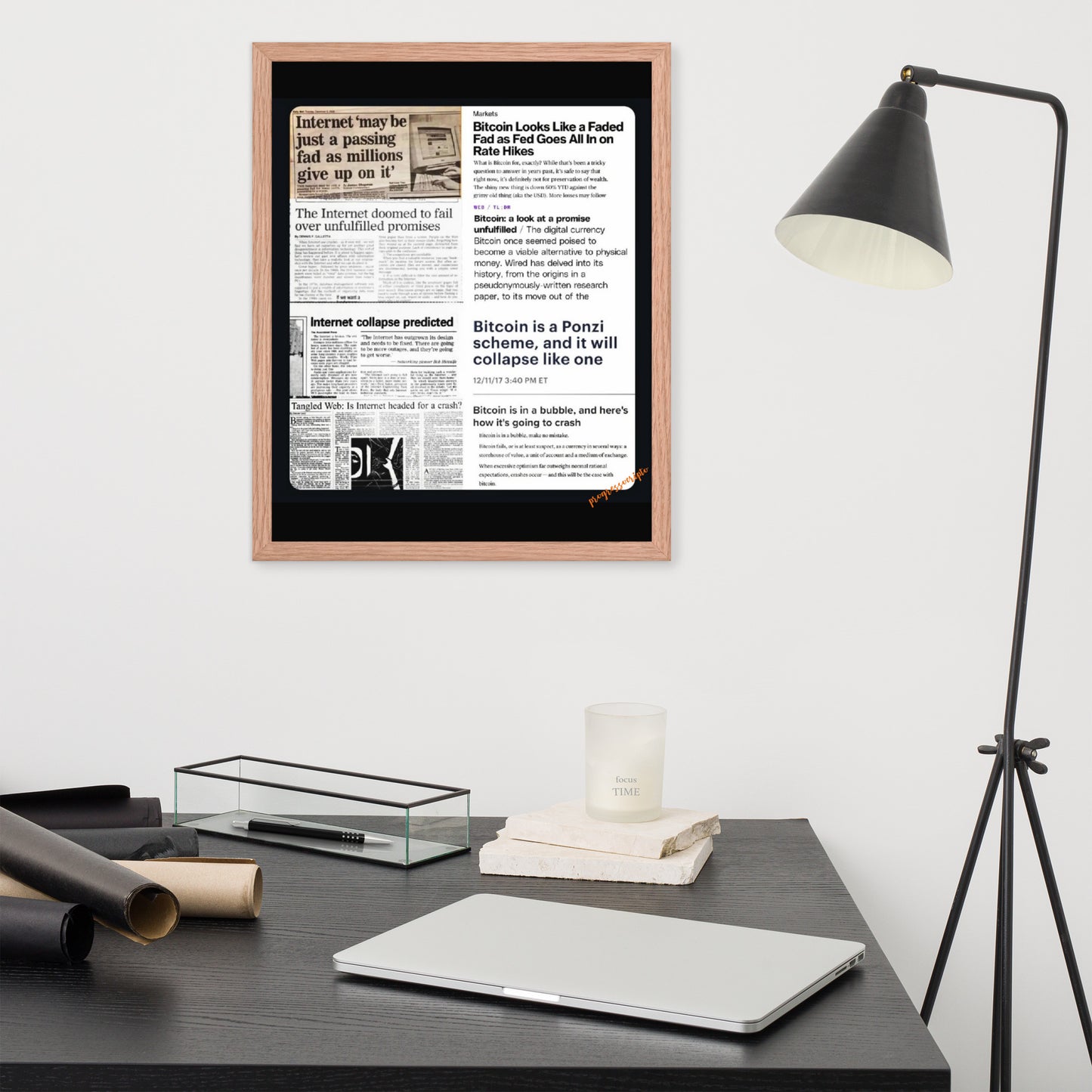 Canvas with frame Denying the Revolution