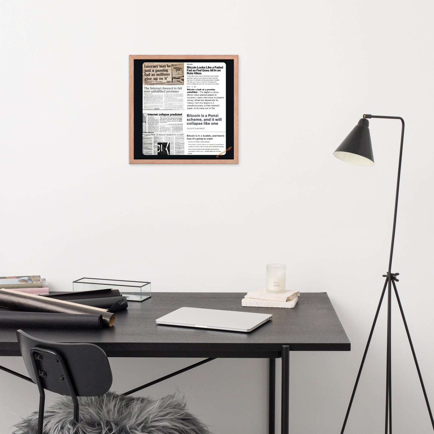 Canvas with frame Denying the Revolution